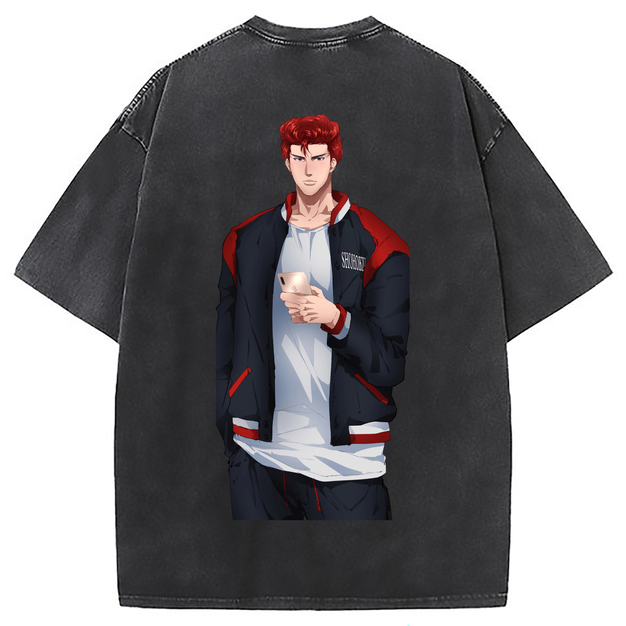 （画像用） SLAM DUNK／スラムダンク 綿100% ヴィンテージ風 半袖Tシャツ（背面プリント）
