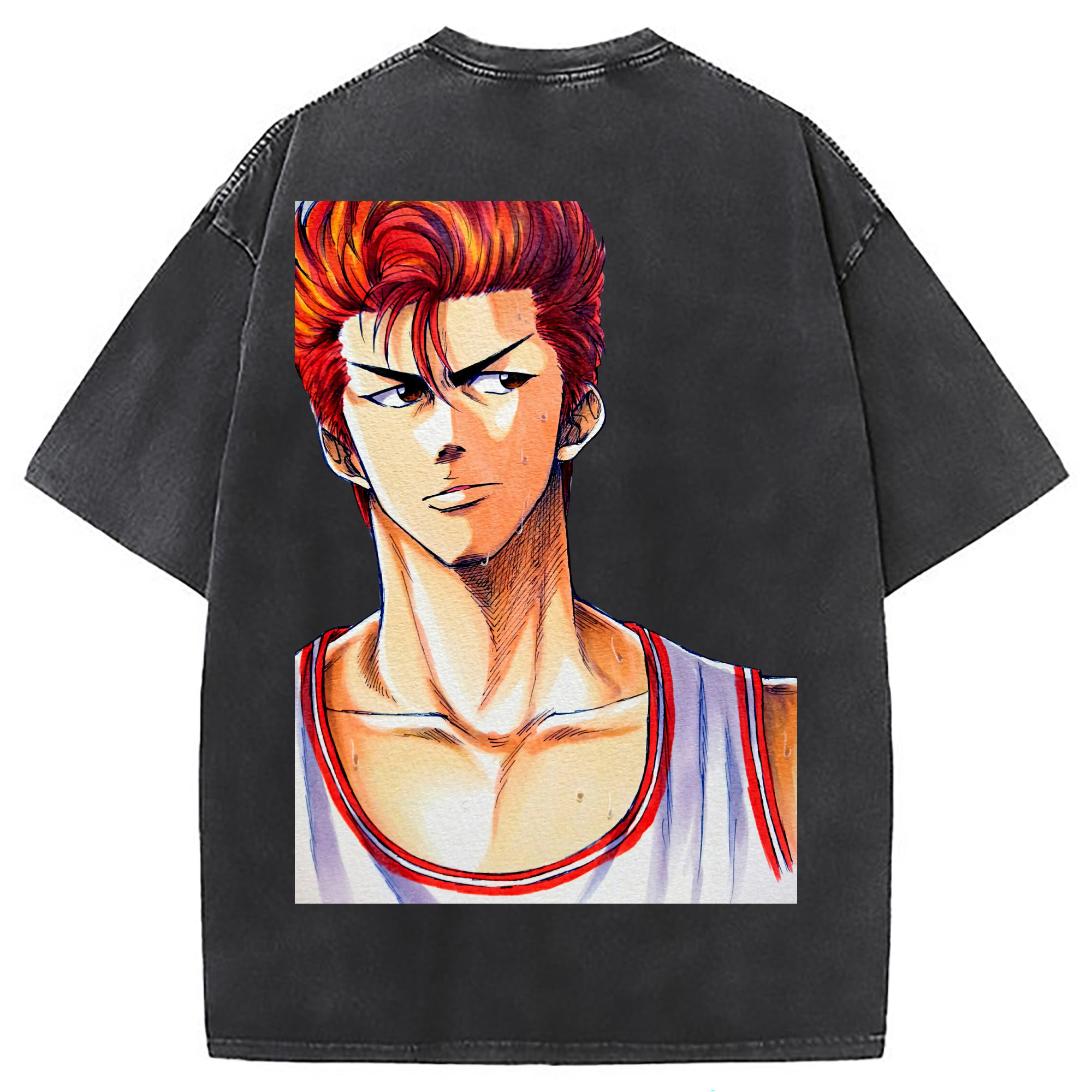 （画像用） SLAM DUNK／スラムダンク 綿100% ヴィンテージ風 半袖Tシャツ（背面プリント）
