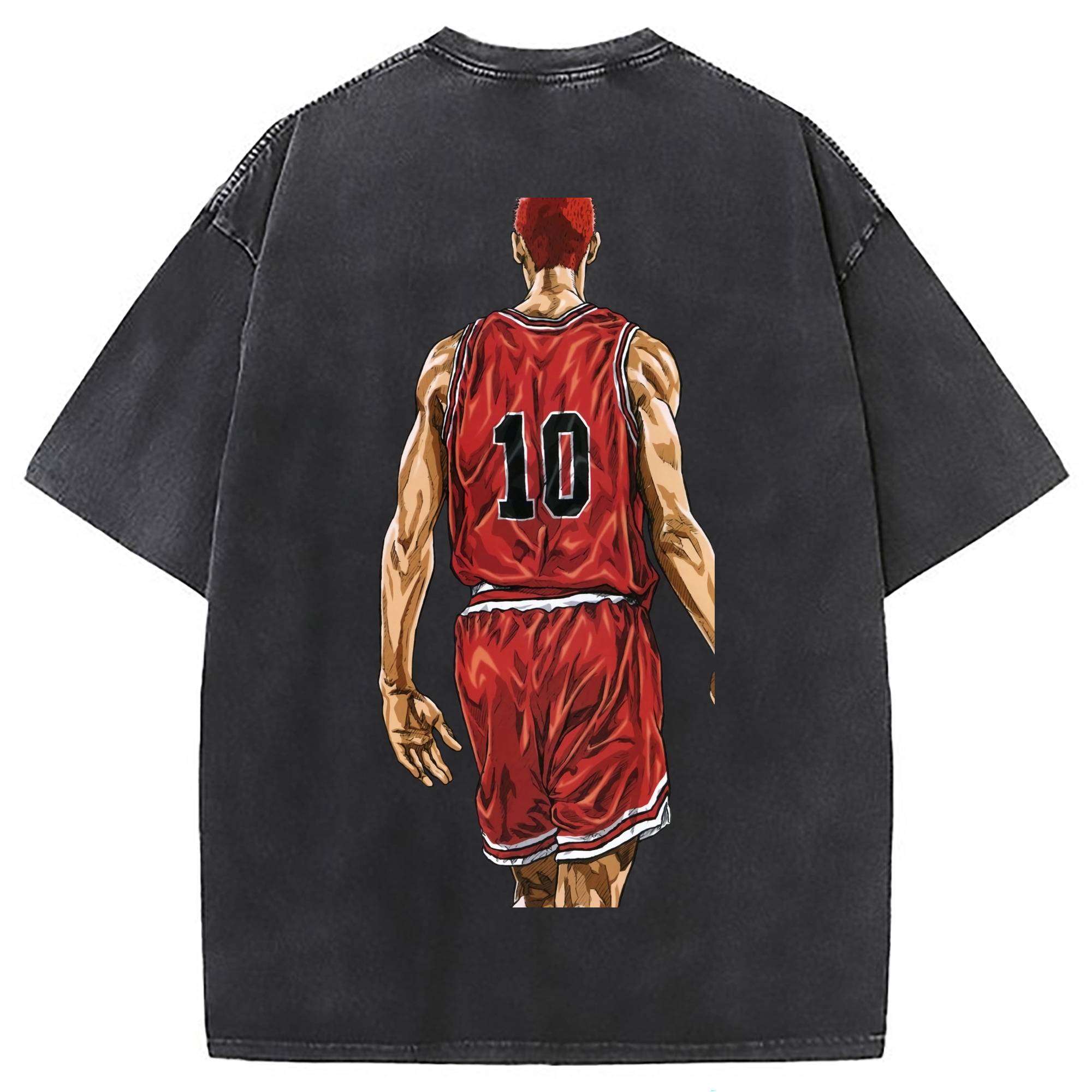 （画像用） SLAM DUNK／スラムダンク 綿100% ヴィンテージ風 半袖Tシャツ（背面プリント）