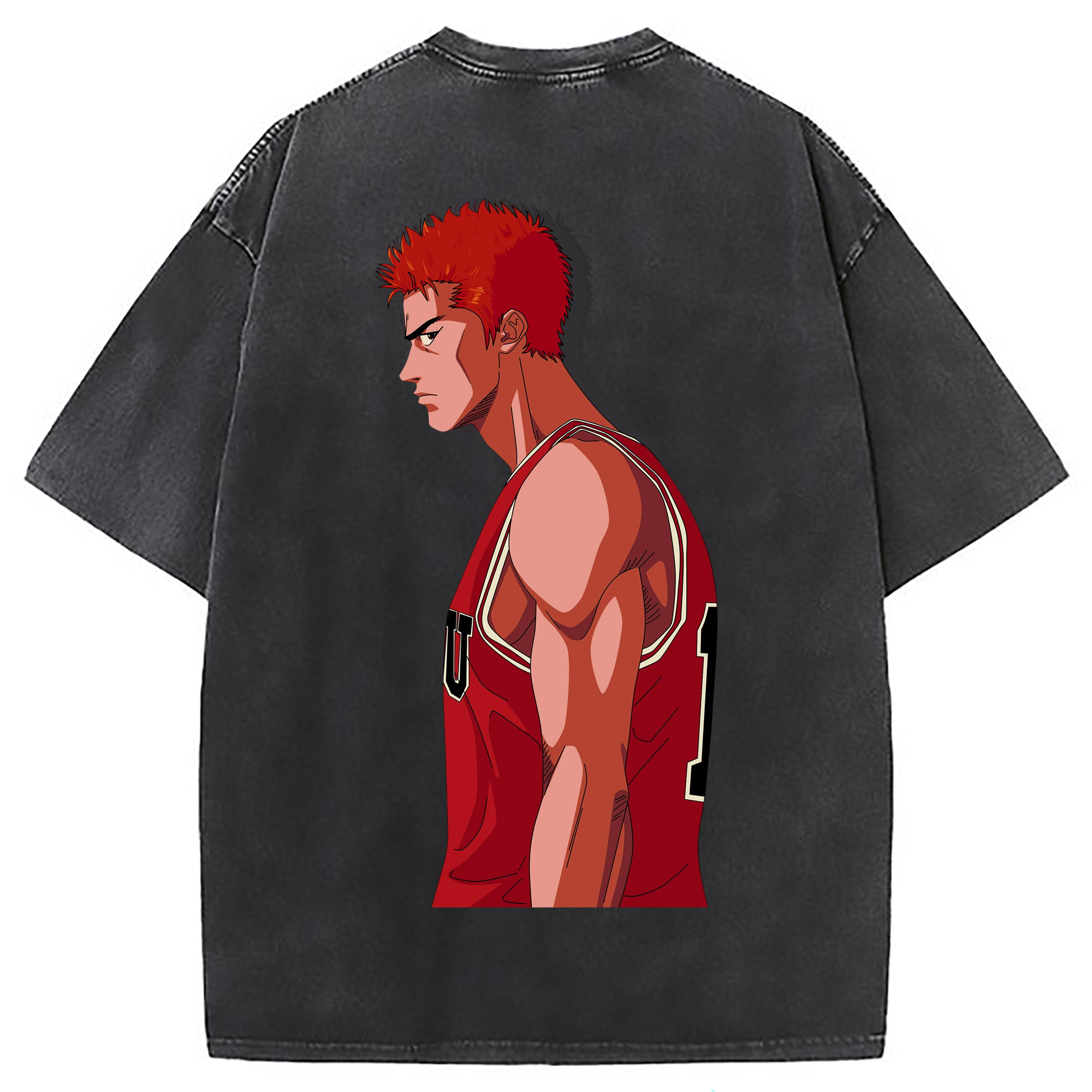 （画像用） SLAM DUNK／スラムダンク 綿100% ヴィンテージ風 半袖Tシャツ（背面プリント）