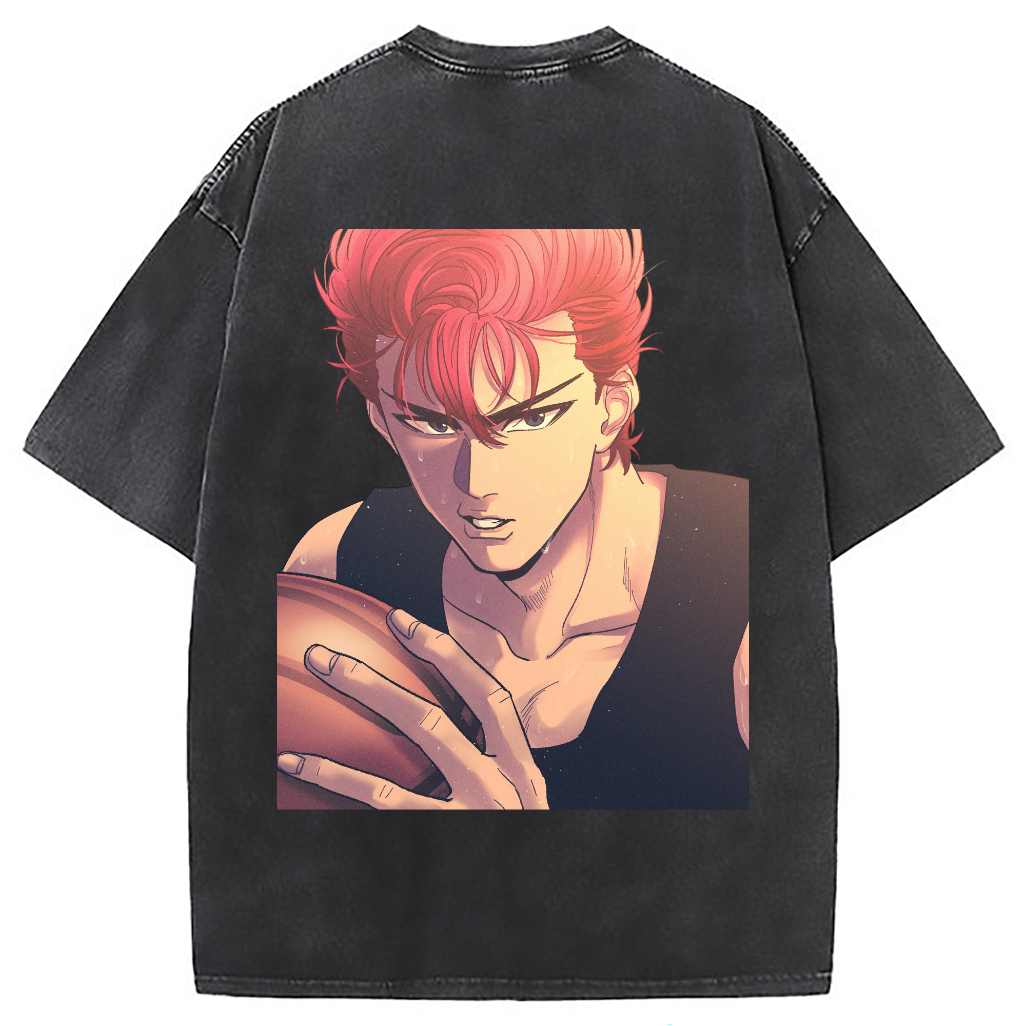 （画像用） SLAM DUNK／スラムダンク 綿100% ヴィンテージ風 半袖Tシャツ（背面プリント）