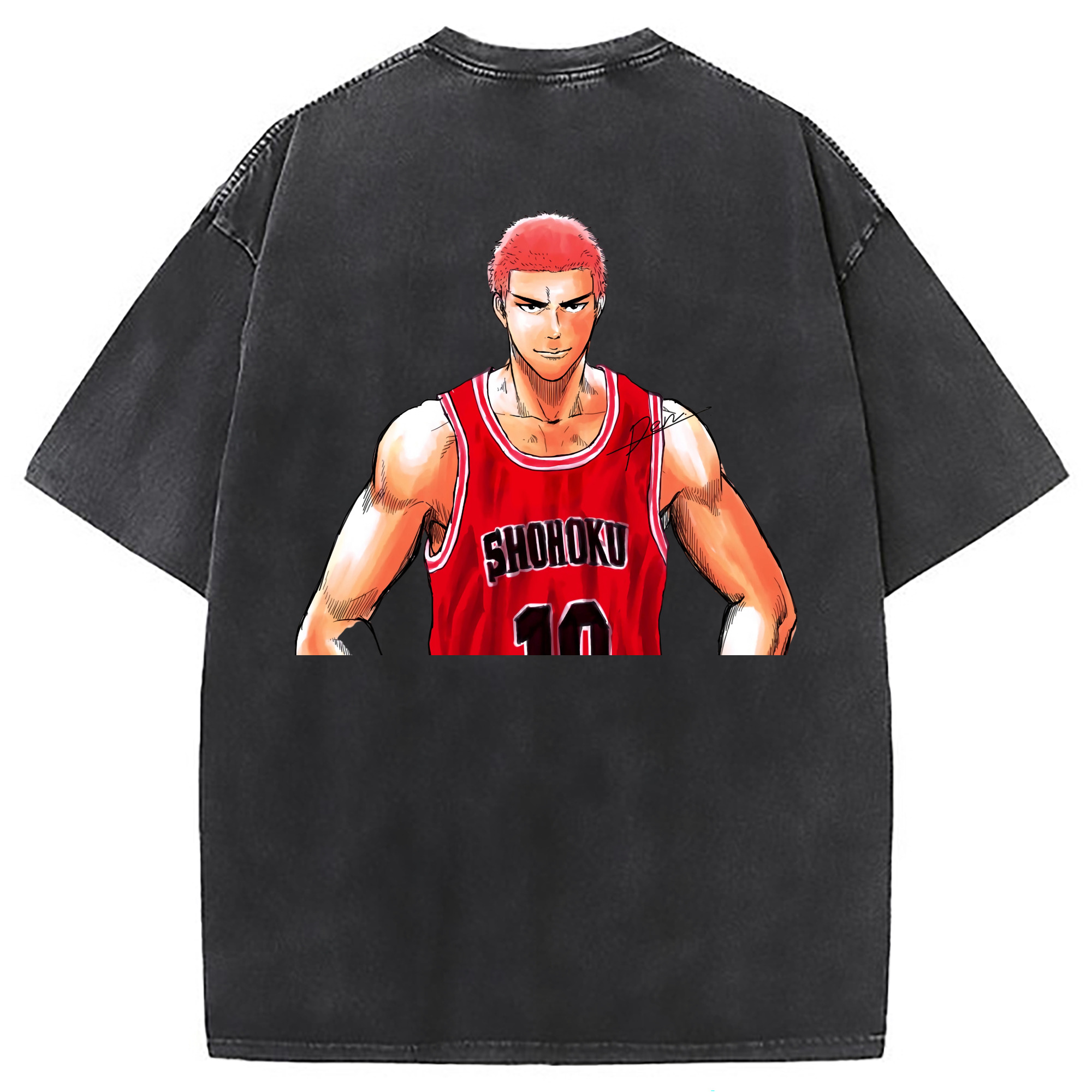 （画像用） SLAM DUNK／スラムダンク 綿100% ヴィンテージ風 半袖Tシャツ（背面プリント）