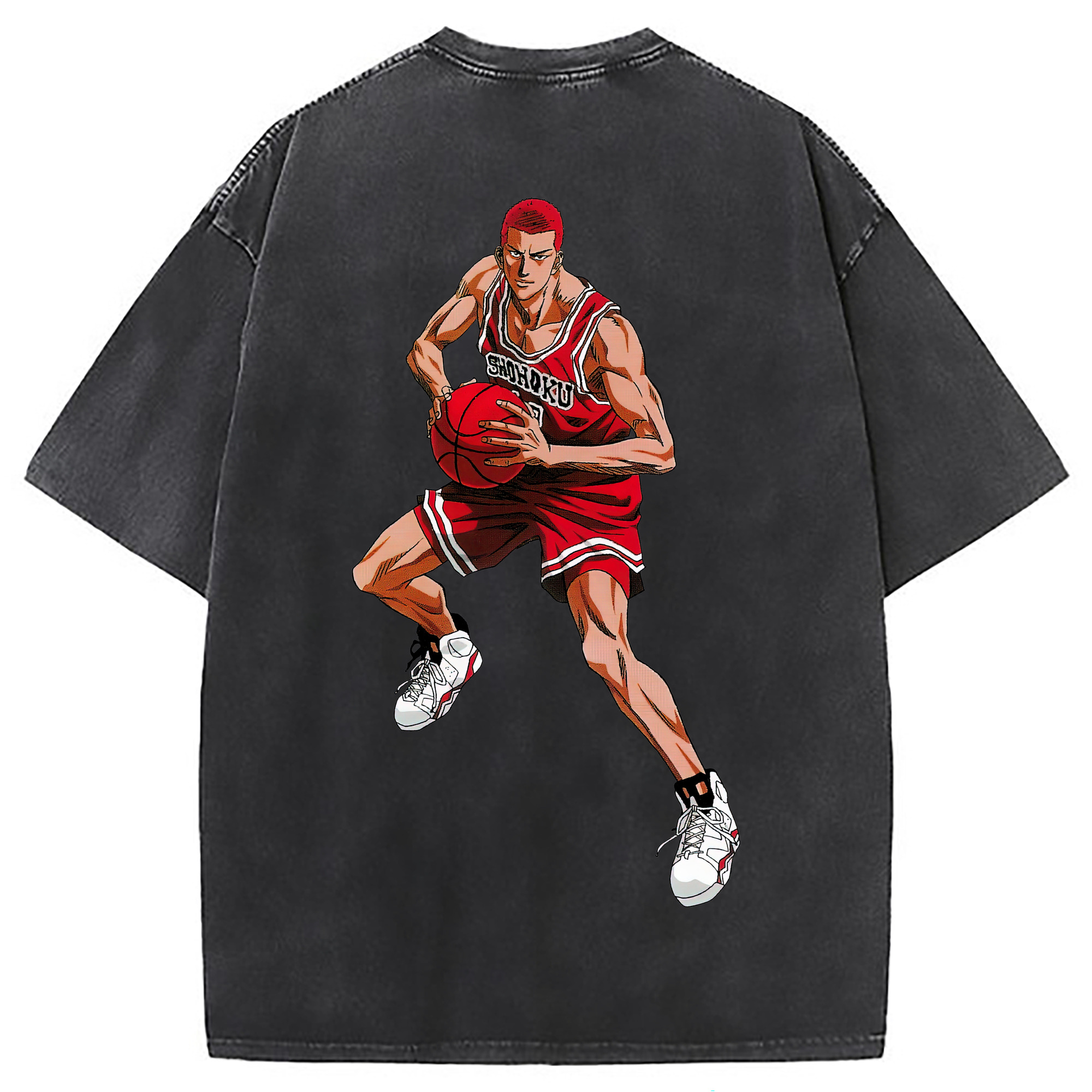 （画像用） SLAM DUNK／スラムダンク 綿100% ヴィンテージ風 半袖Tシャツ（背面プリント）