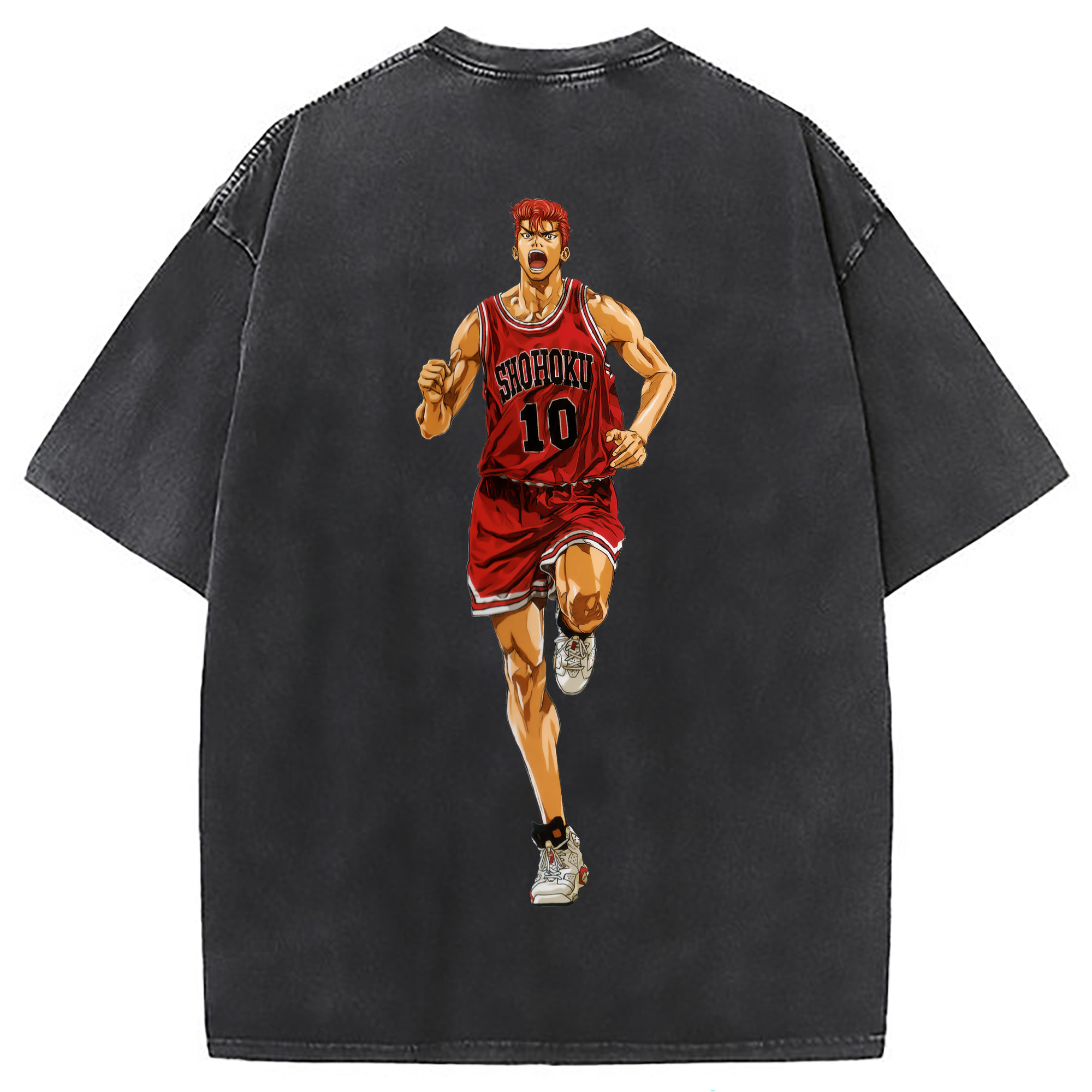 （画像用） SLAM DUNK／スラムダンク 綿100% ヴィンテージ風 半袖Tシャツ（背面プリント）