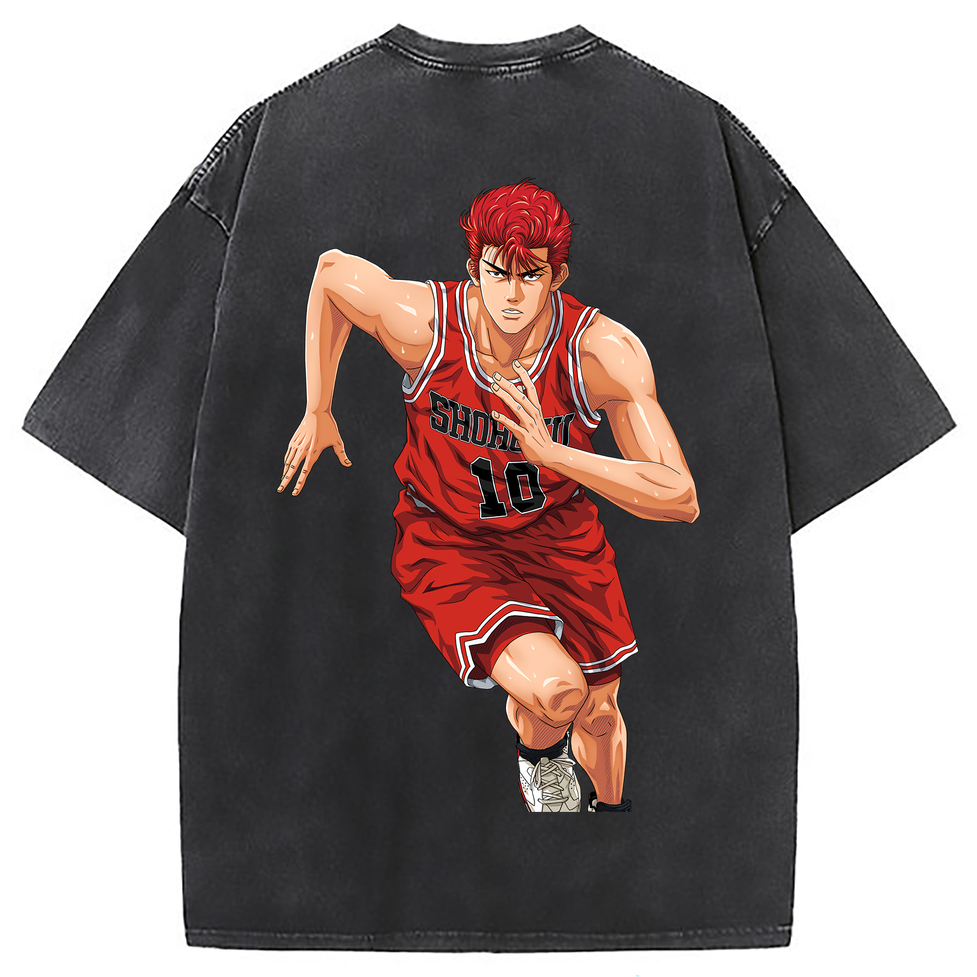（画像用） SLAM DUNK／スラムダンク 綿100% ヴィンテージ風 半袖Tシャツ（背面プリント）