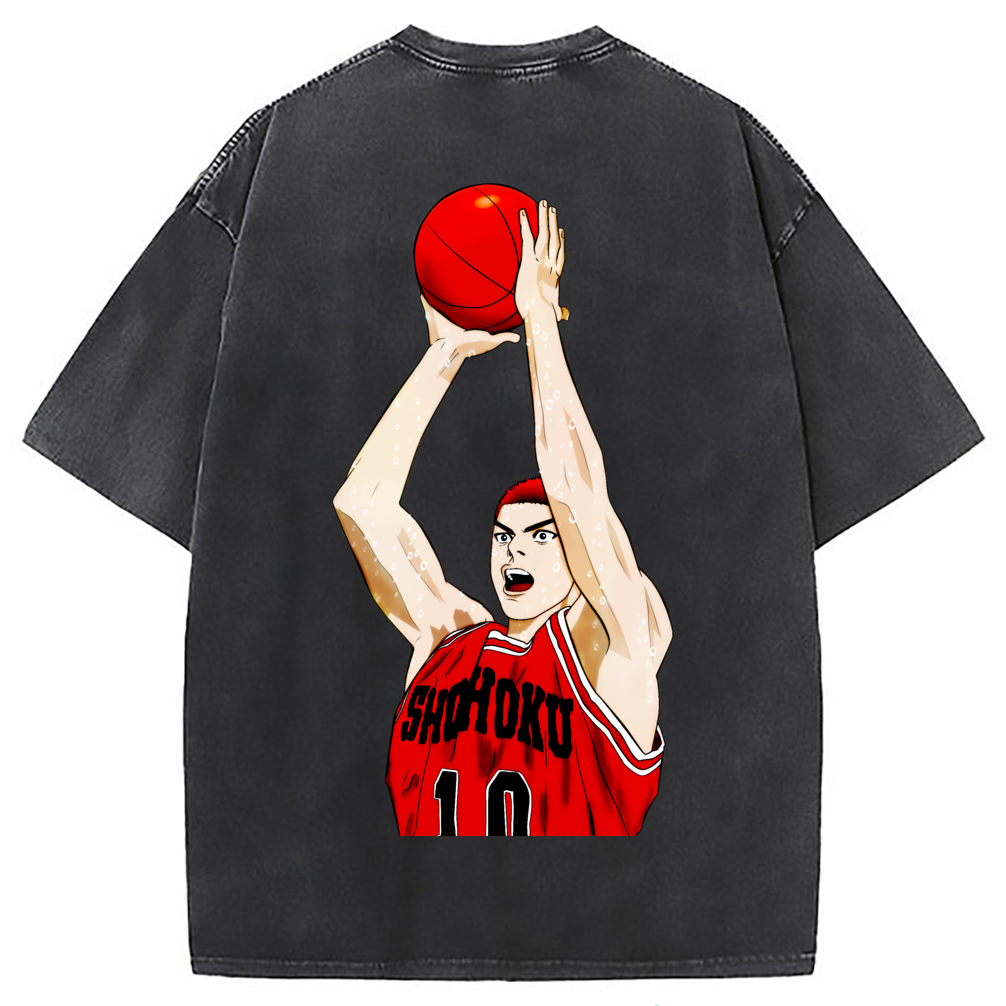 （画像用） SLAM DUNK／スラムダンク 綿100% ヴィンテージ風 半袖Tシャツ（背面プリント）