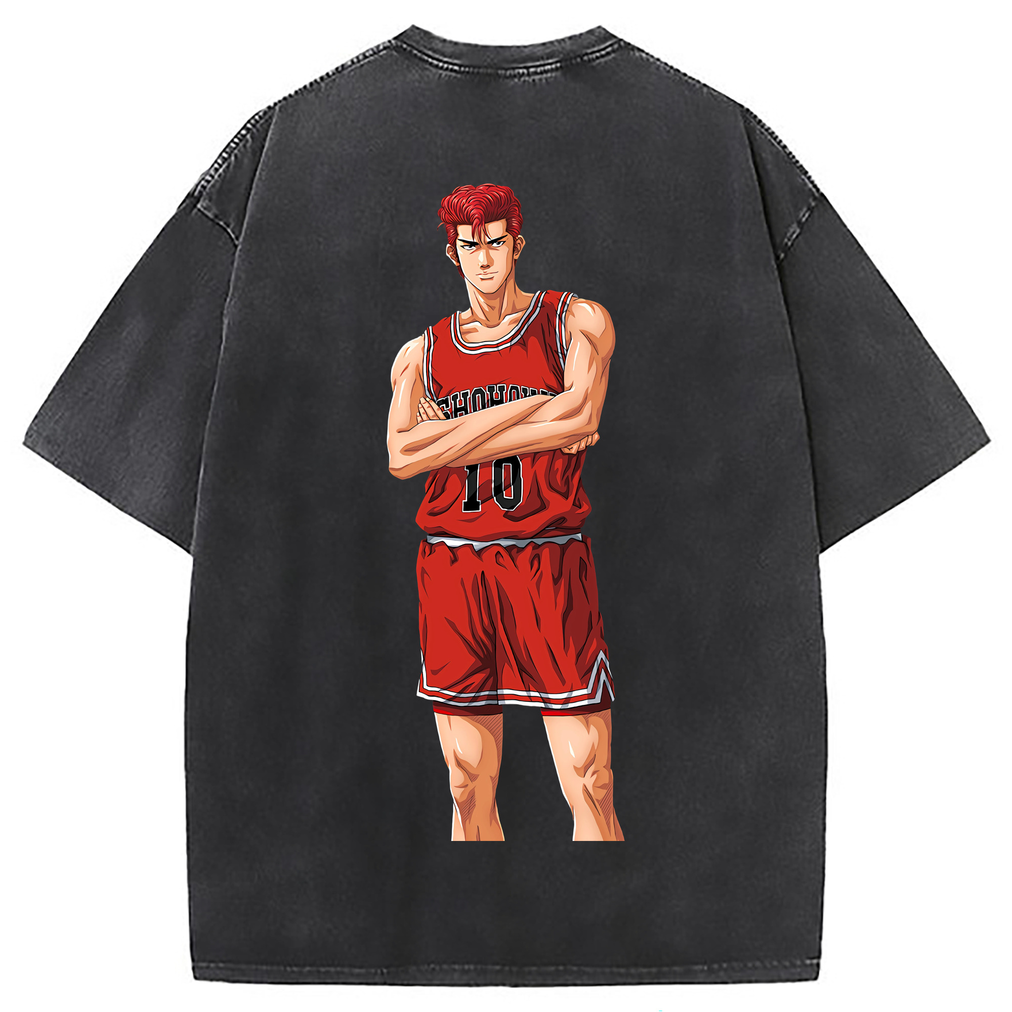 （画像用） SLAM DUNK／スラムダンク 綿100% ヴィンテージ風 半袖Tシャツ（背面プリント）