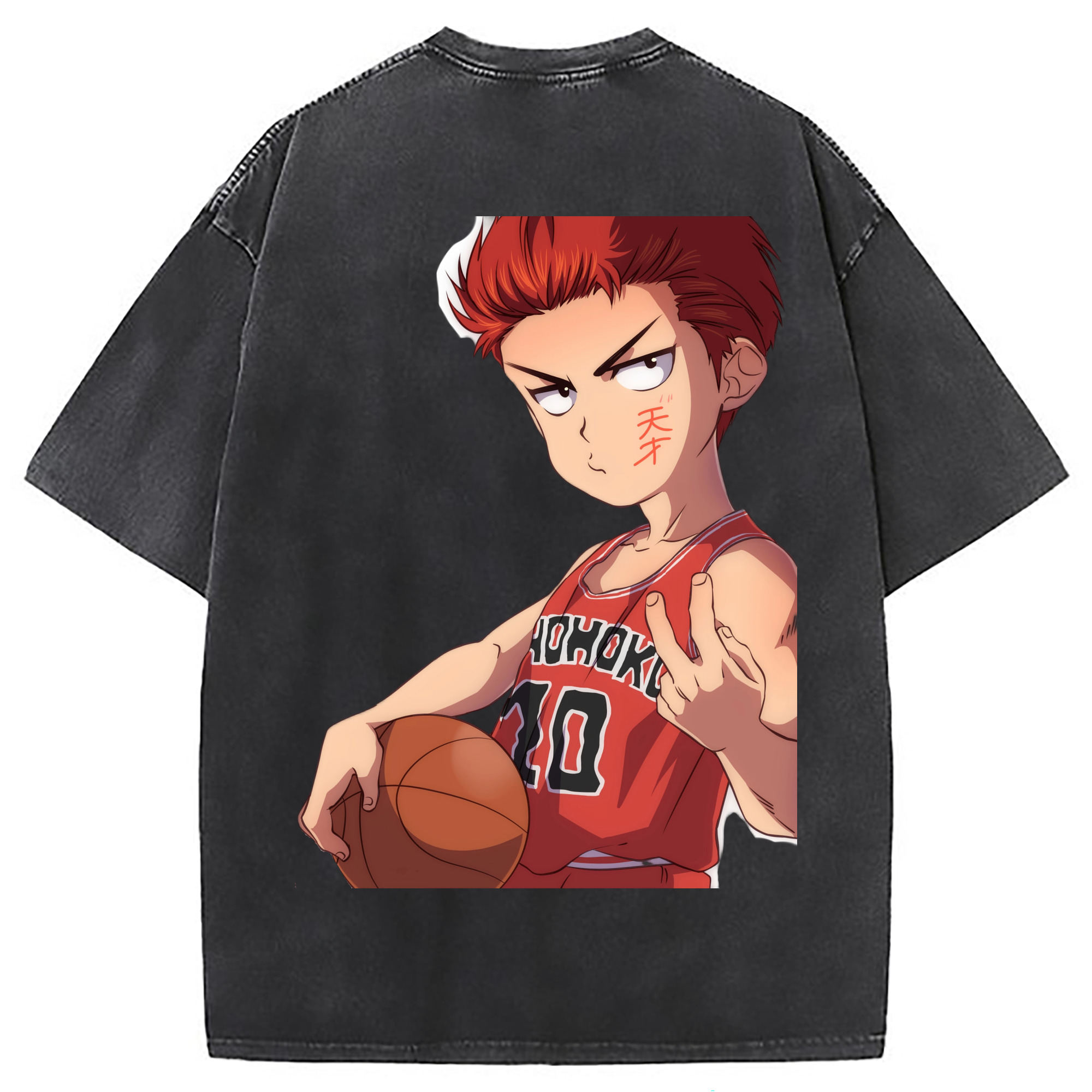（画像用） SLAM DUNK／スラムダンク 綿100% ヴィンテージ風 半袖Tシャツ（背面プリント）