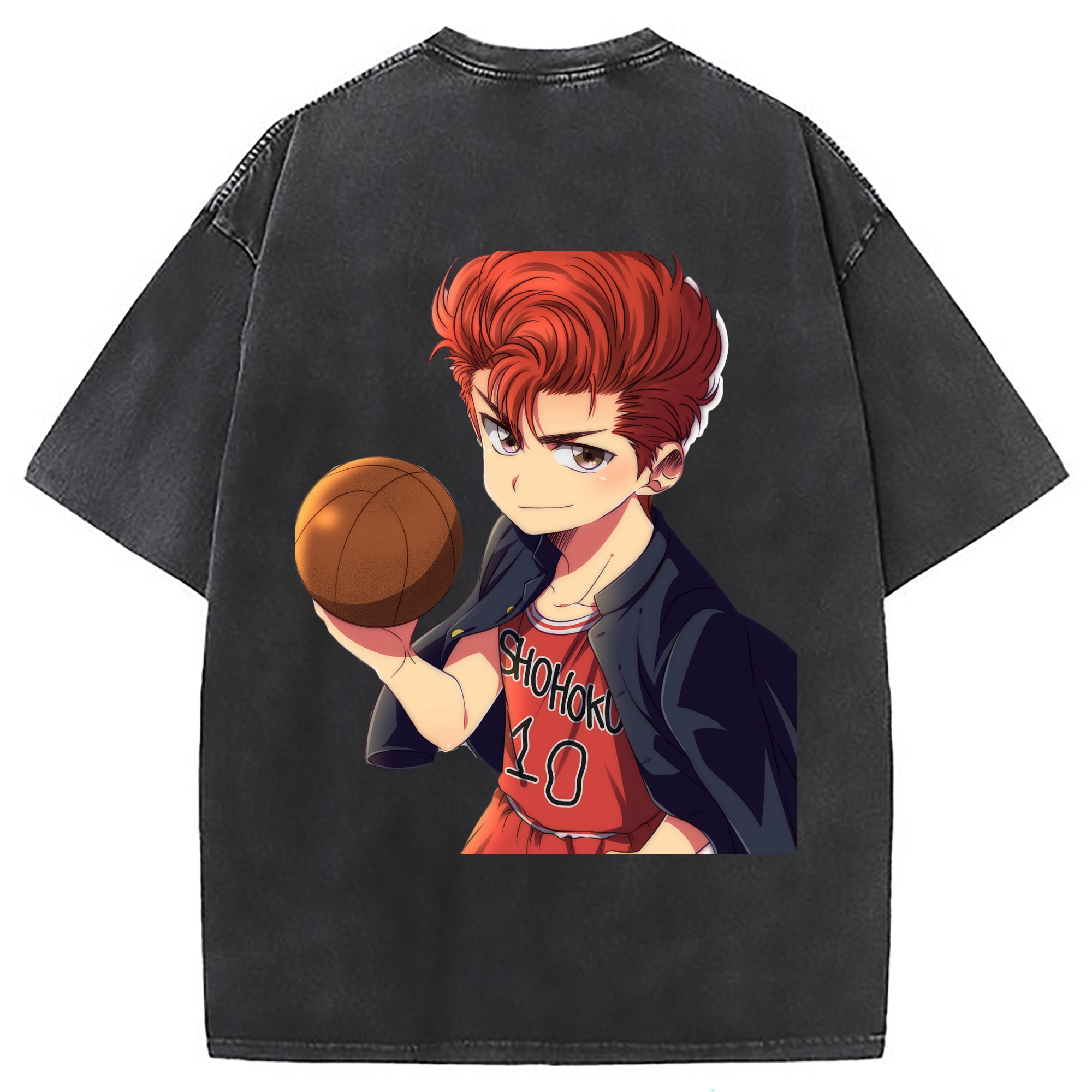 （画像用） SLAM DUNK／スラムダンク 綿100% ヴィンテージ風 半袖Tシャツ（背面プリント）