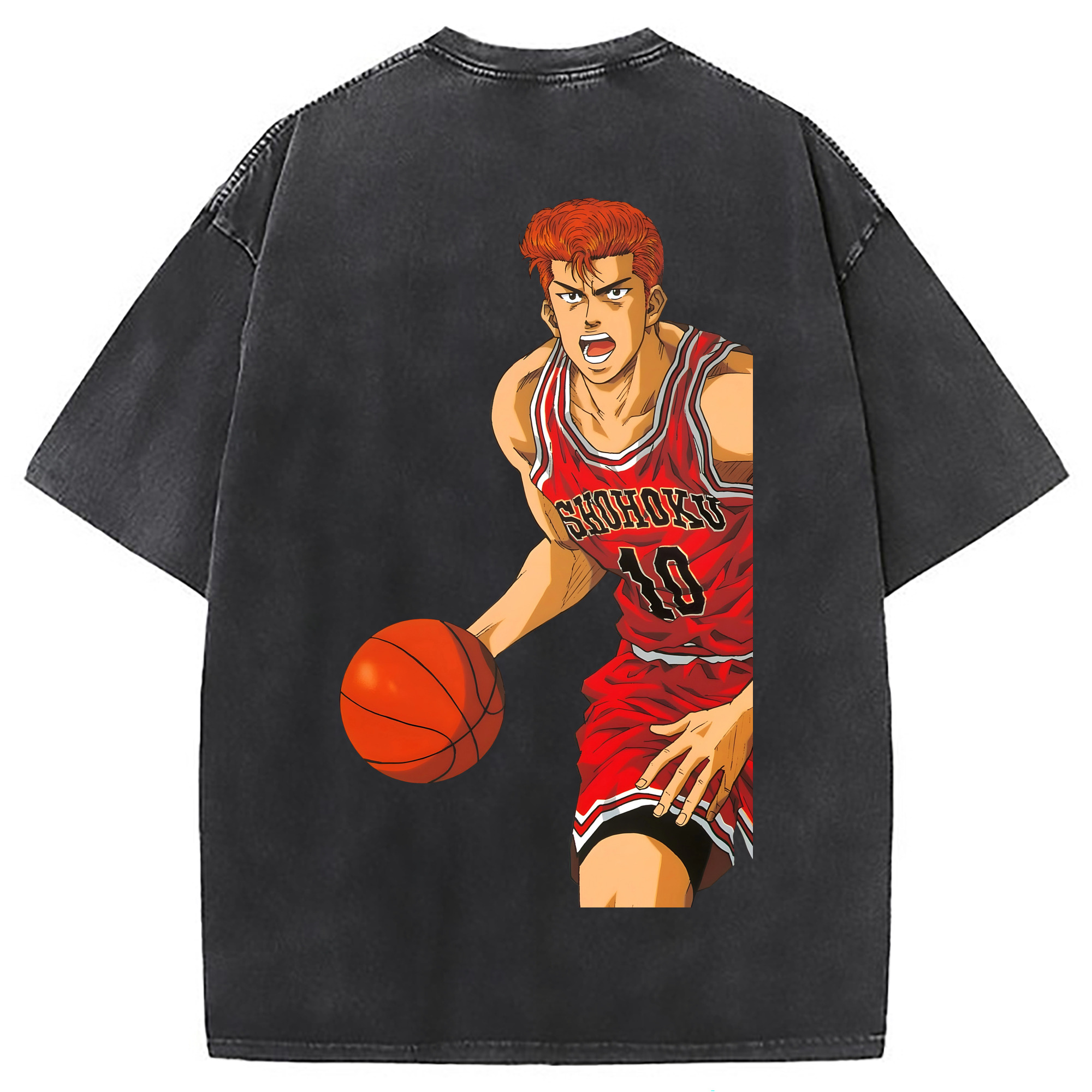 （画像用） SLAM DUNK／スラムダンク 綿100% ヴィンテージ風 半袖Tシャツ（背面プリント）