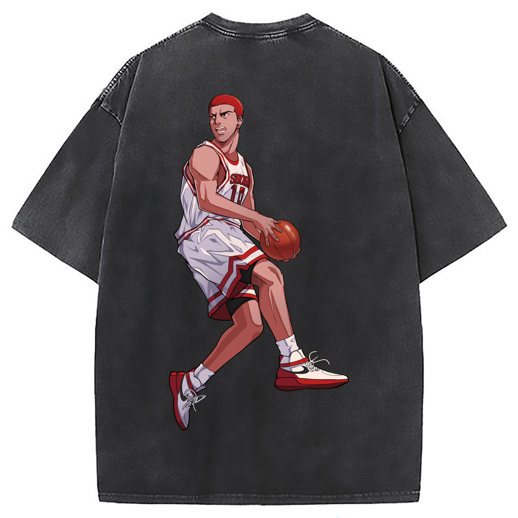 （画像用） SLAM DUNK／スラムダンク 綿100% ヴィンテージ風 半袖Tシャツ（背面プリント）