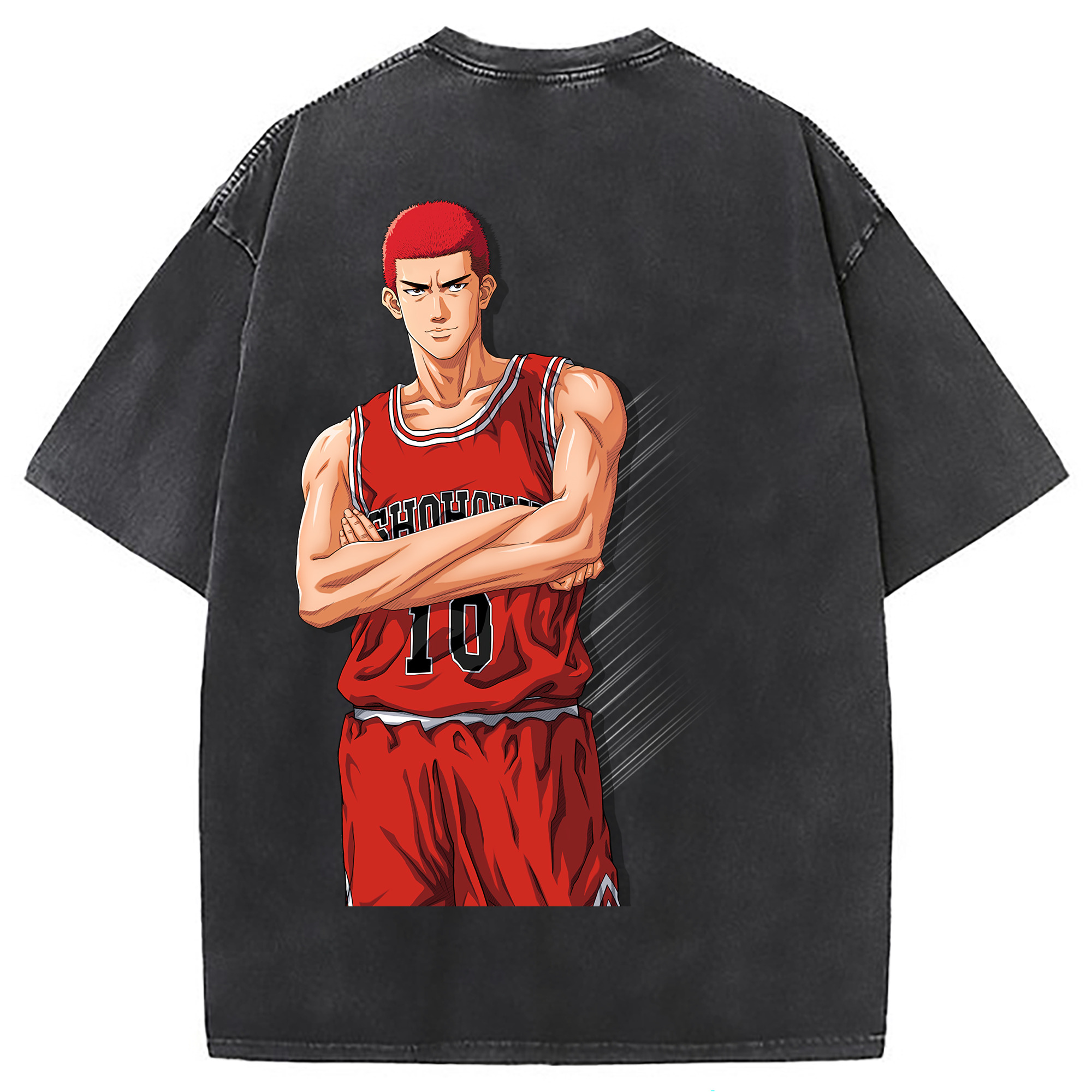 （画像用） SLAM DUNK／スラムダンク 綿100% ヴィンテージ風 半袖Tシャツ（背面プリント）