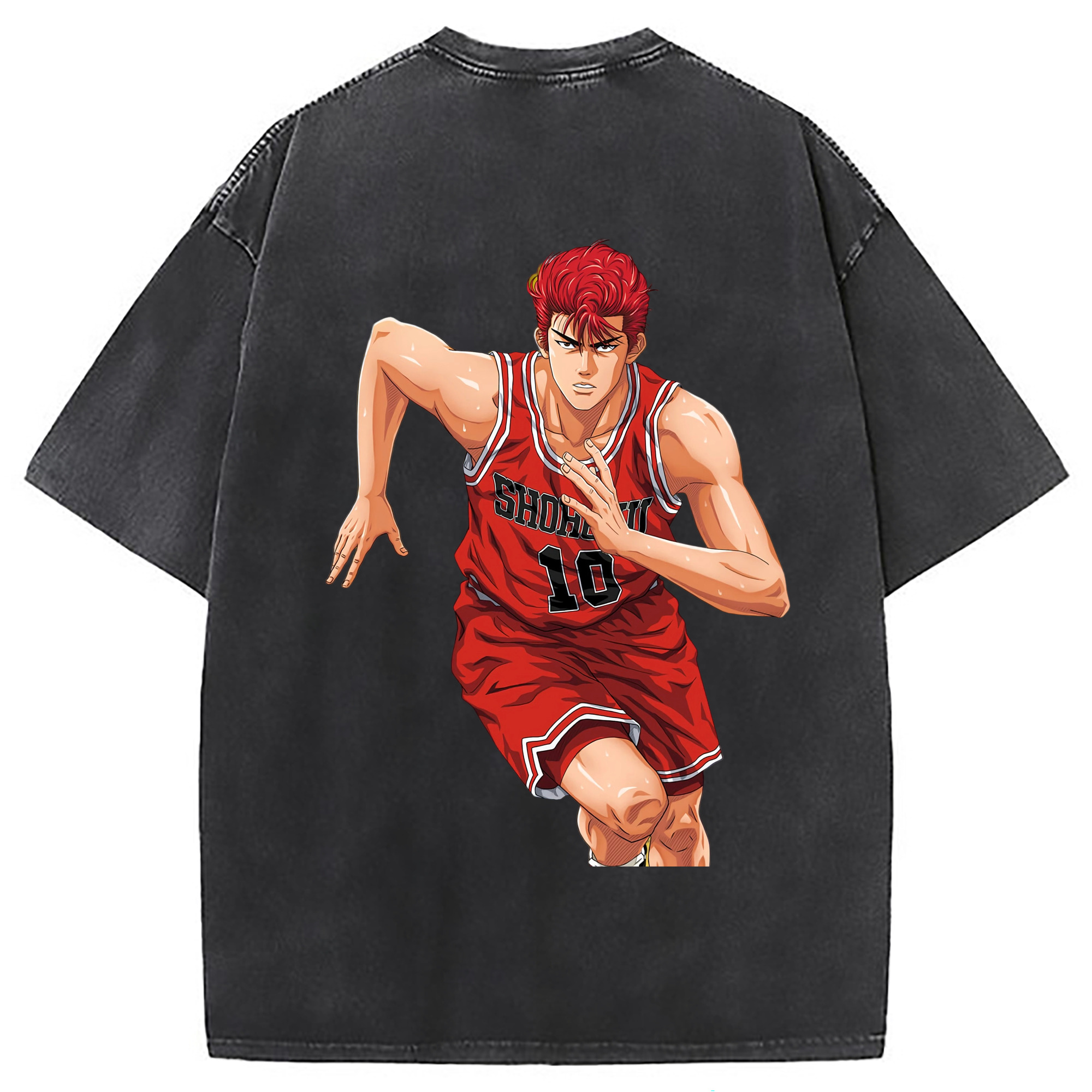 （画像用） SLAM DUNK／スラムダンク 綿100% ヴィンテージ風 半袖Tシャツ（背面プリント）