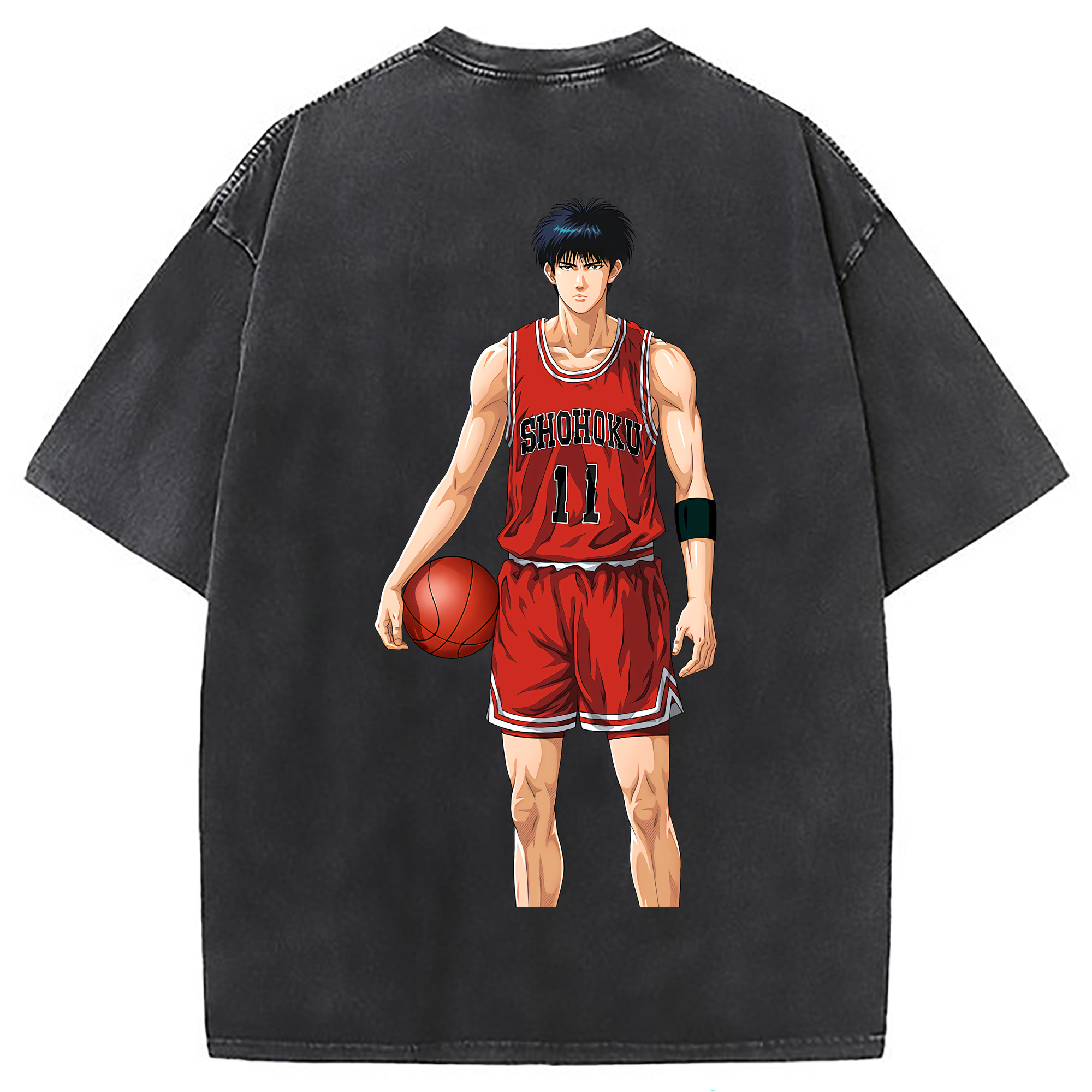（画像用） SLAM DUNK／スラムダンク 綿100% ヴィンテージ風 半袖Tシャツ（背面プリント）