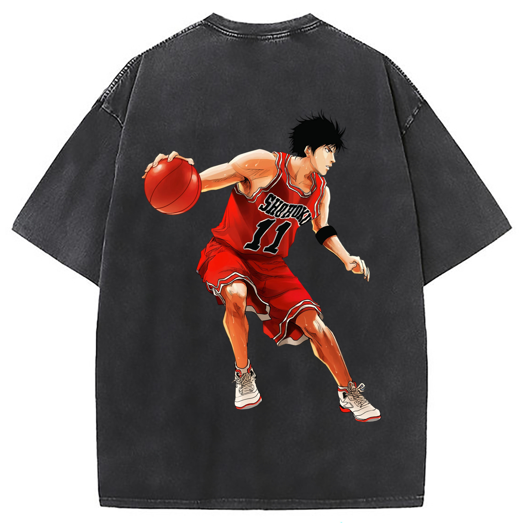 （画像用） SLAM DUNK／スラムダンク 綿100% ヴィンテージ風 半袖Tシャツ（背面プリント）