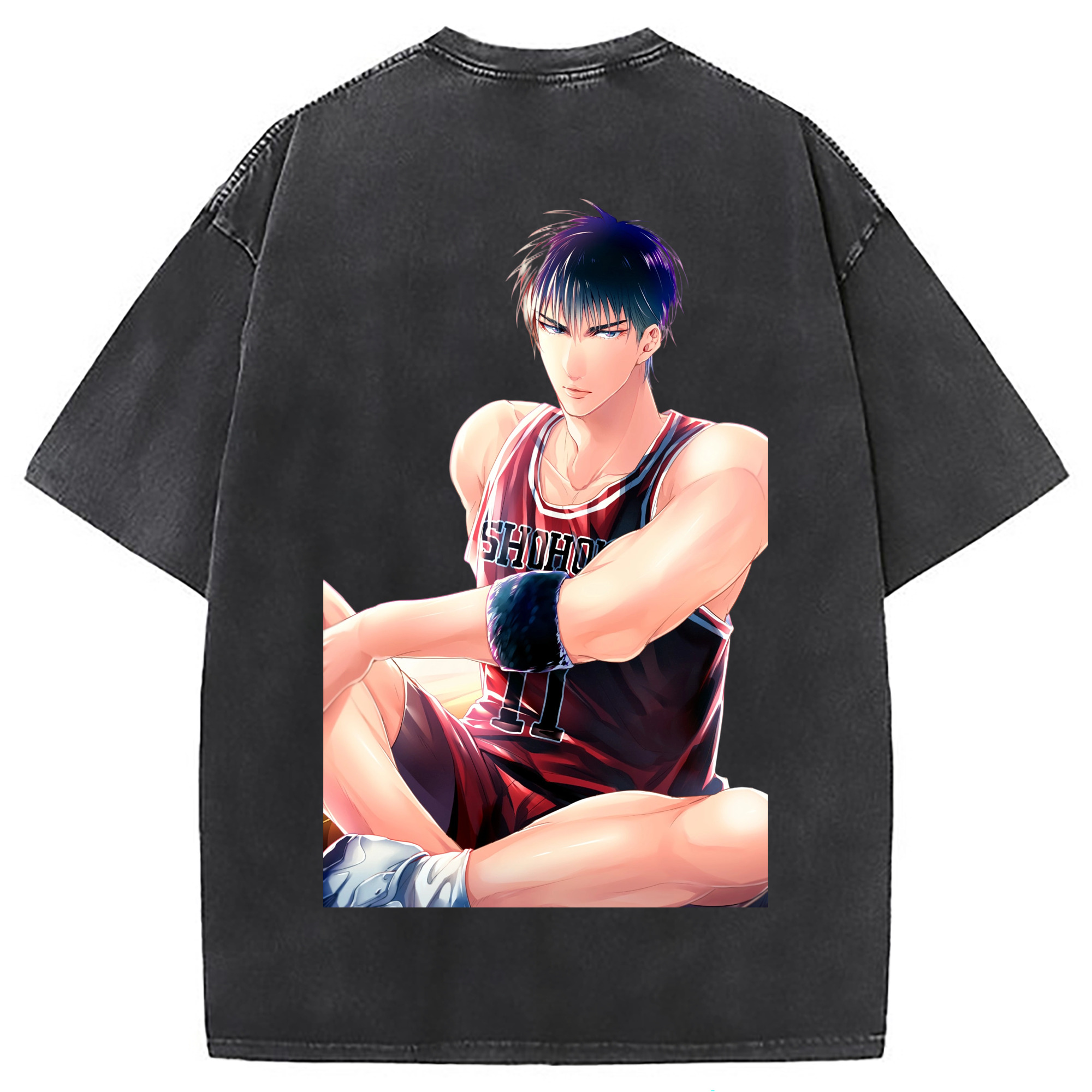 （画像用） SLAM DUNK／スラムダンク 綿100% ヴィンテージ風 半袖Tシャツ（背面プリント）