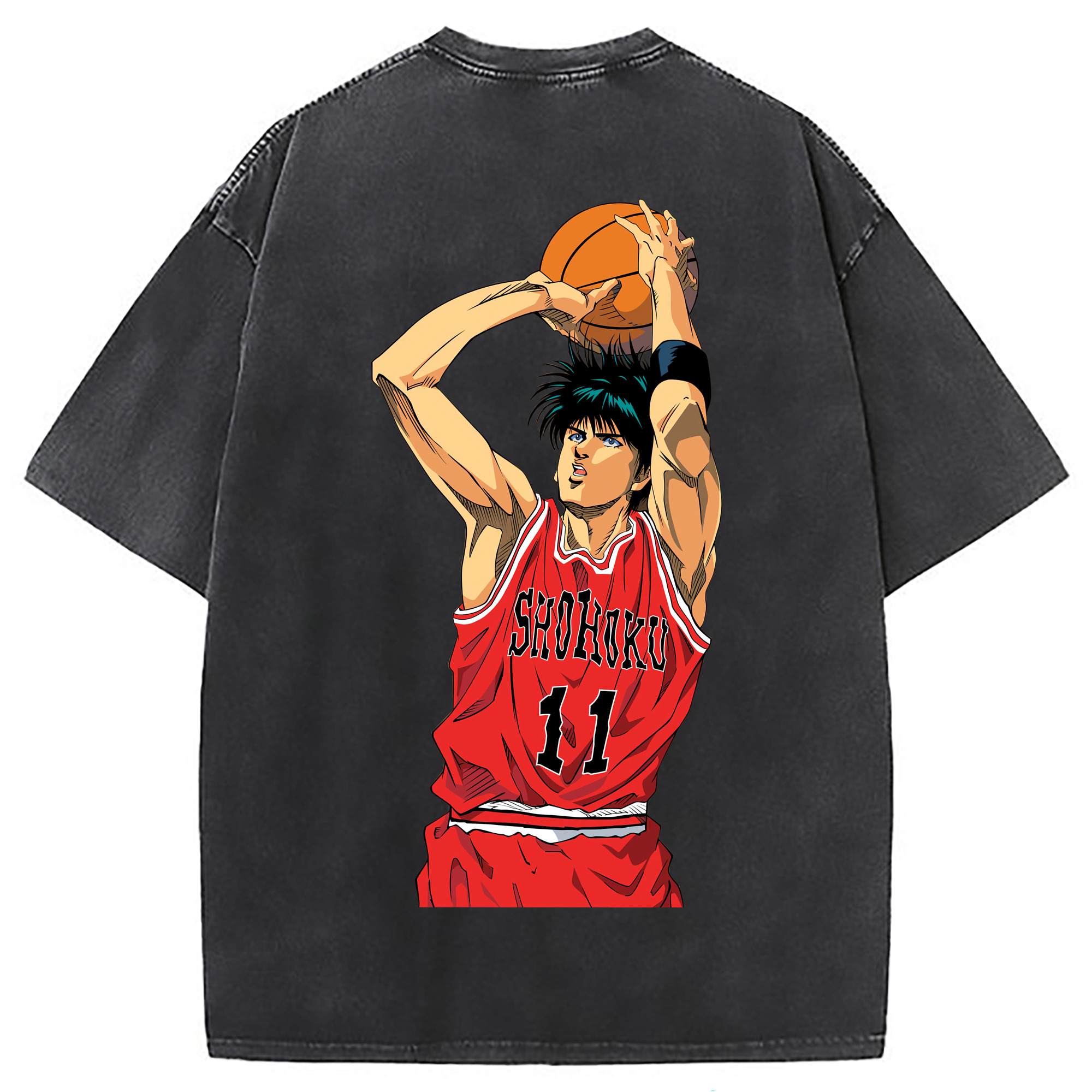 （画像用） SLAM DUNK／スラムダンク 綿100% ヴィンテージ風 半袖Tシャツ（背面プリント）