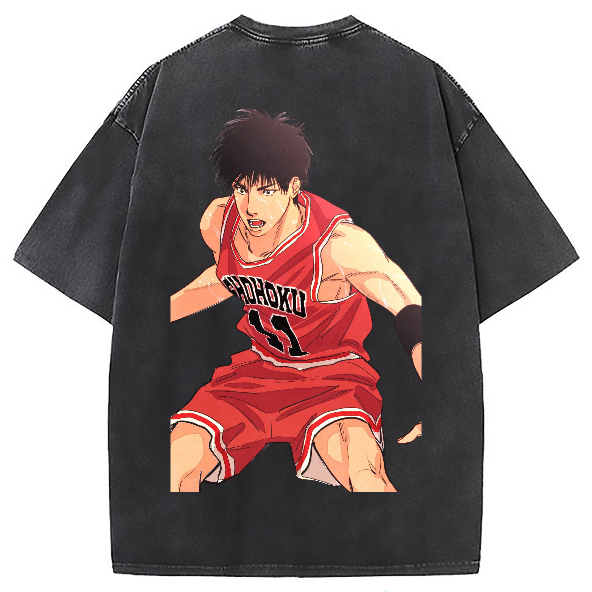 （画像用） SLAM DUNK／スラムダンク 綿100% ヴィンテージ風 半袖Tシャツ（背面プリント）