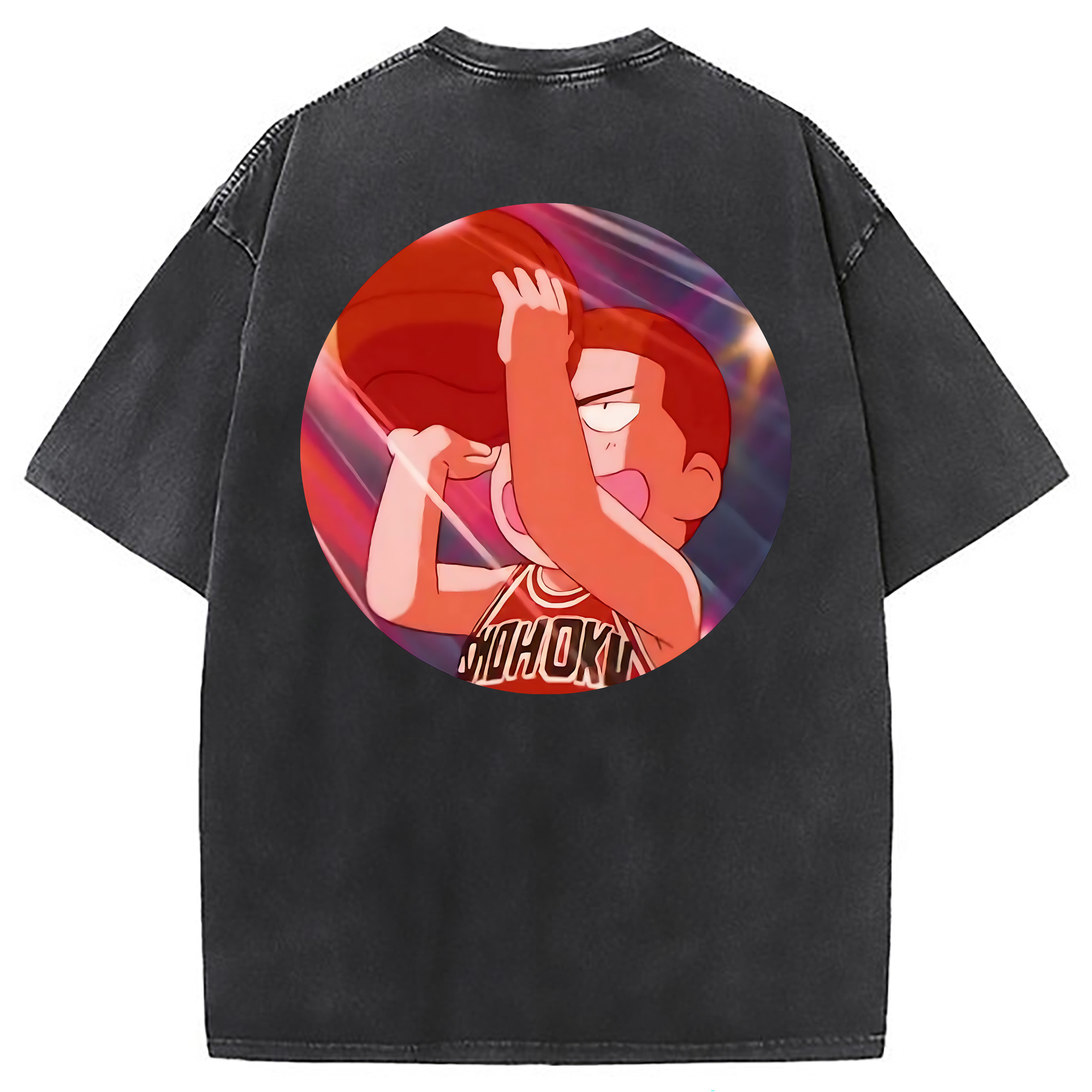 （画像用） SLAM DUNK／スラムダンク 綿100% ヴィンテージ風 半袖Tシャツ（背面プリント）