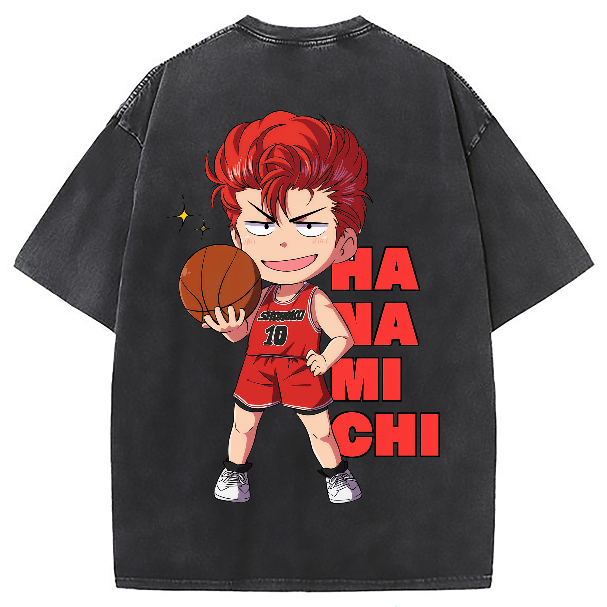 （画像用） SLAM DUNK／スラムダンク 綿100% ヴィンテージ風 半袖Tシャツ（背面プリント）