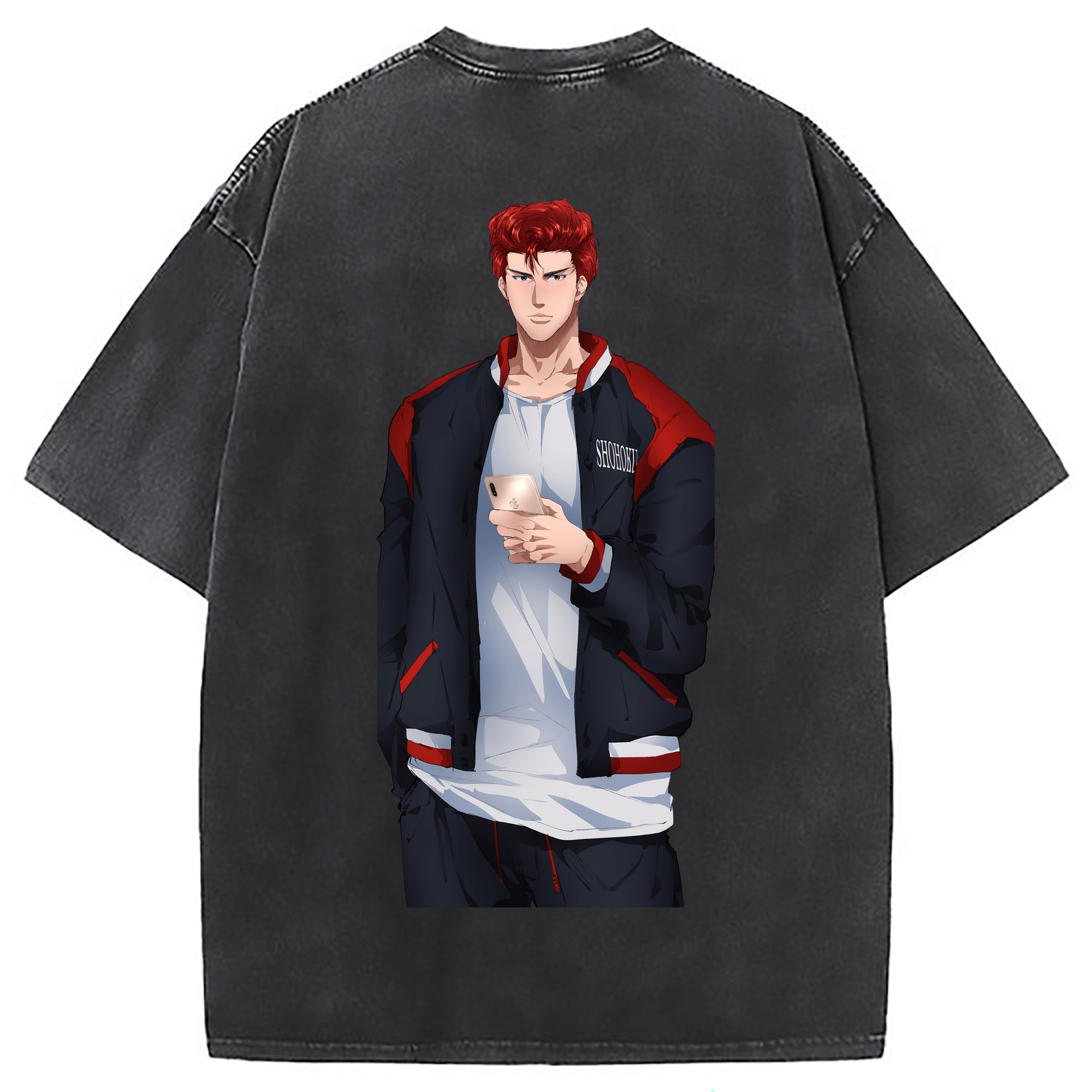 （画像用） SLAM DUNK／スラムダンク 綿100% ヴィンテージ風 半袖Tシャツ（背面プリント）