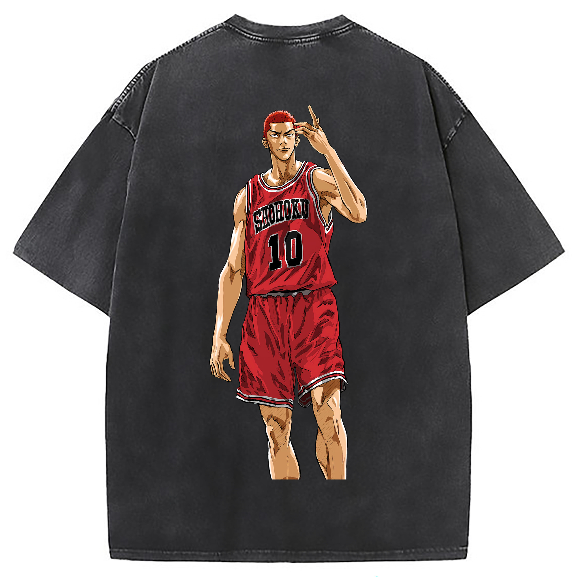 （画像用） SLAM DUNK／スラムダンク 綿100% ヴィンテージ風 半袖Tシャツ（背面プリント）