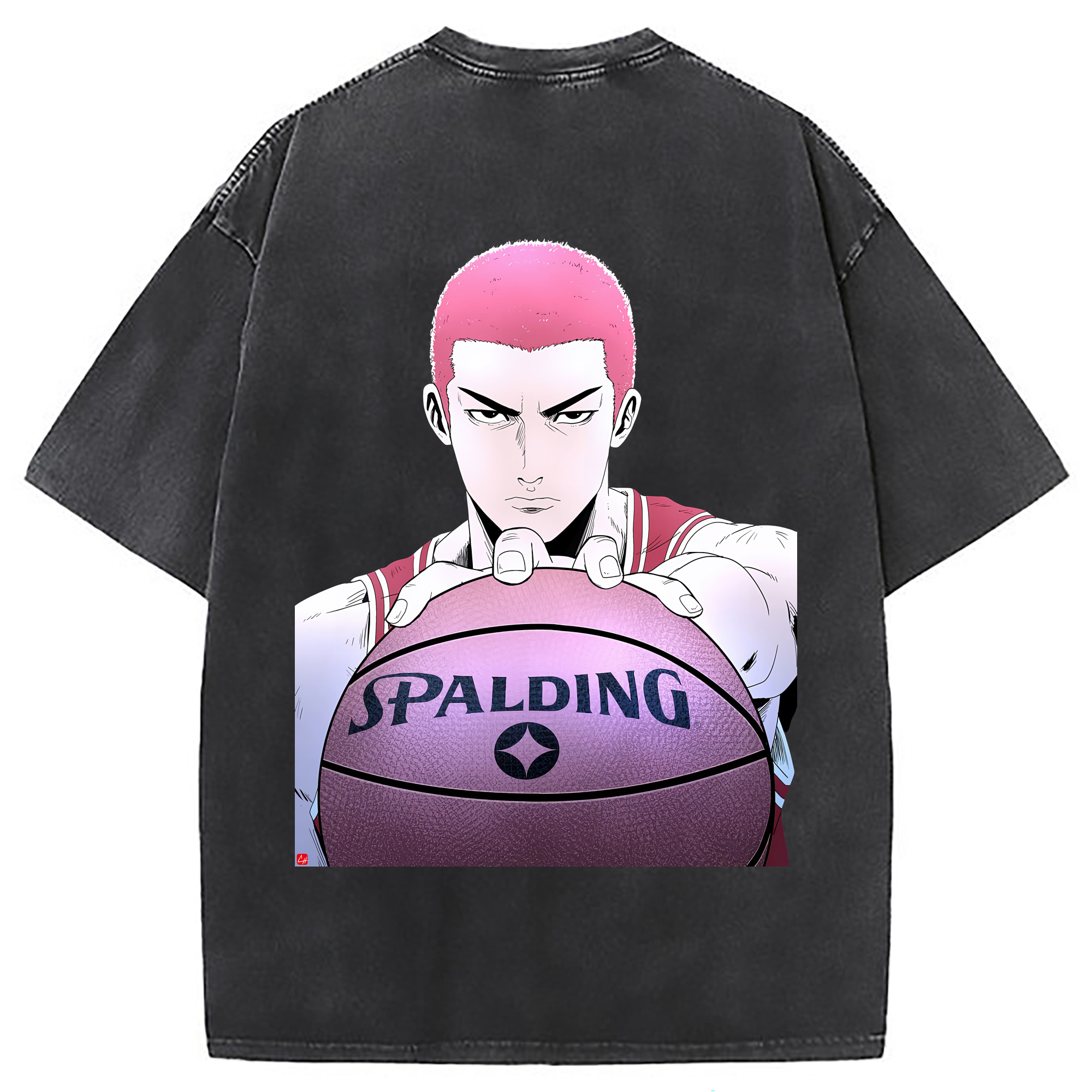 （画像用） SLAM DUNK／スラムダンク 綿100% ヴィンテージ風 半袖Tシャツ（背面プリント）