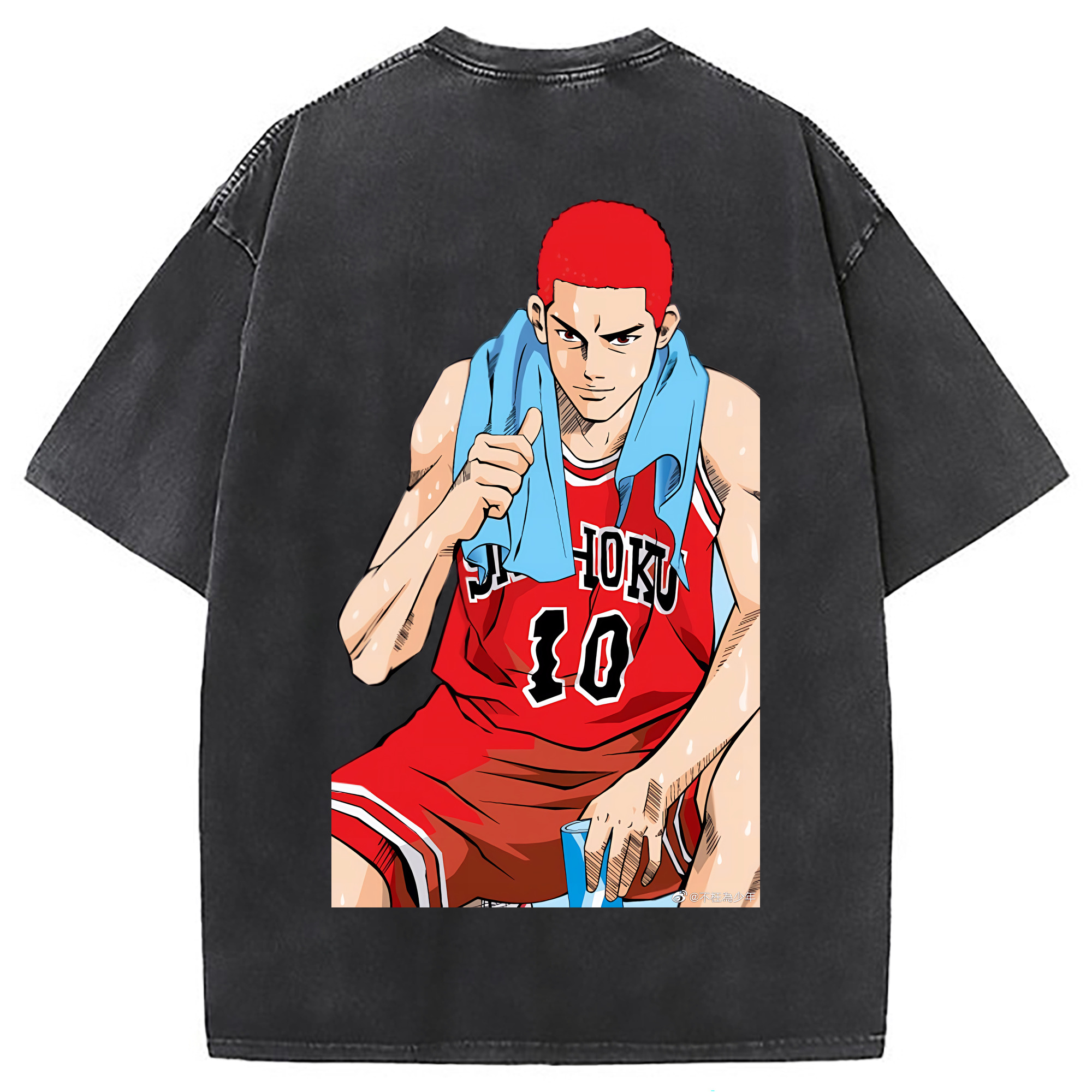 （画像用） SLAM DUNK／スラムダンク 綿100% ヴィンテージ風 半袖Tシャツ（背面プリント）
