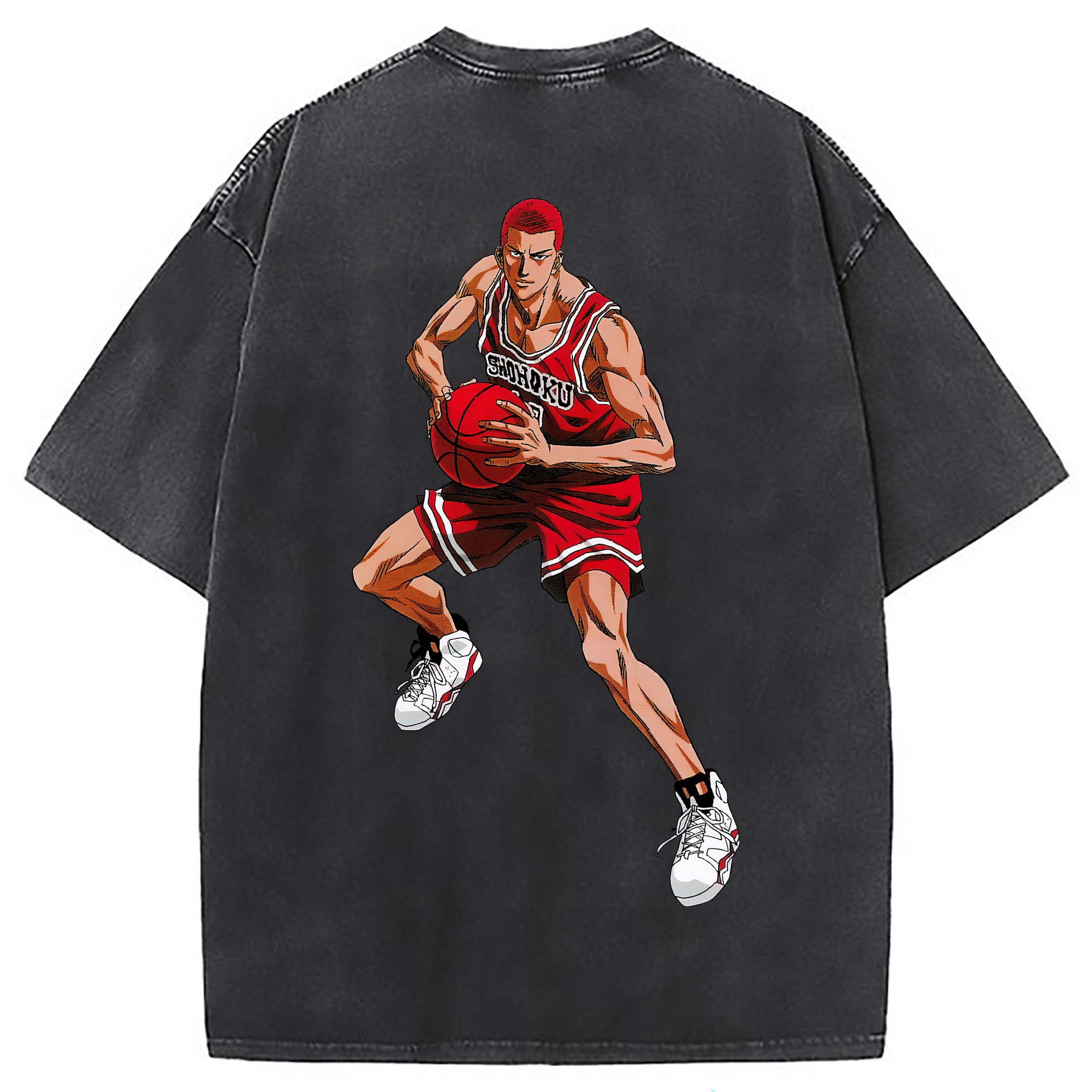 （画像用） SLAM DUNK／スラムダンク 綿100% ヴィンテージ風 半袖Tシャツ（背面プリント）