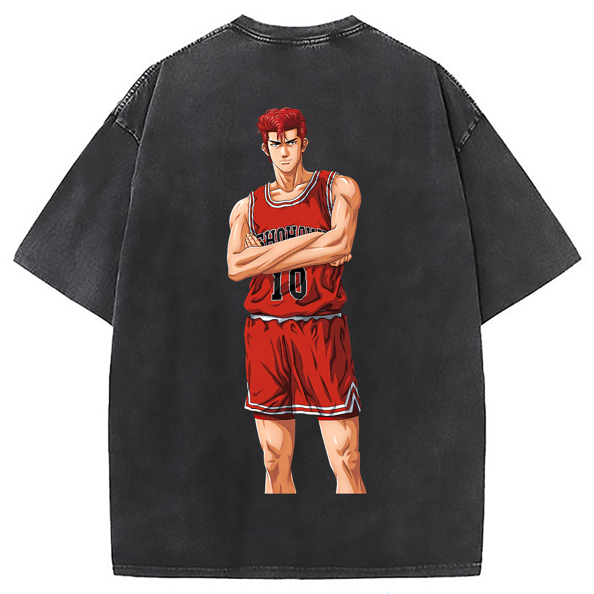 （画像用） SLAM DUNK／スラムダンク 綿100% ヴィンテージ風 半袖Tシャツ（背面プリント）