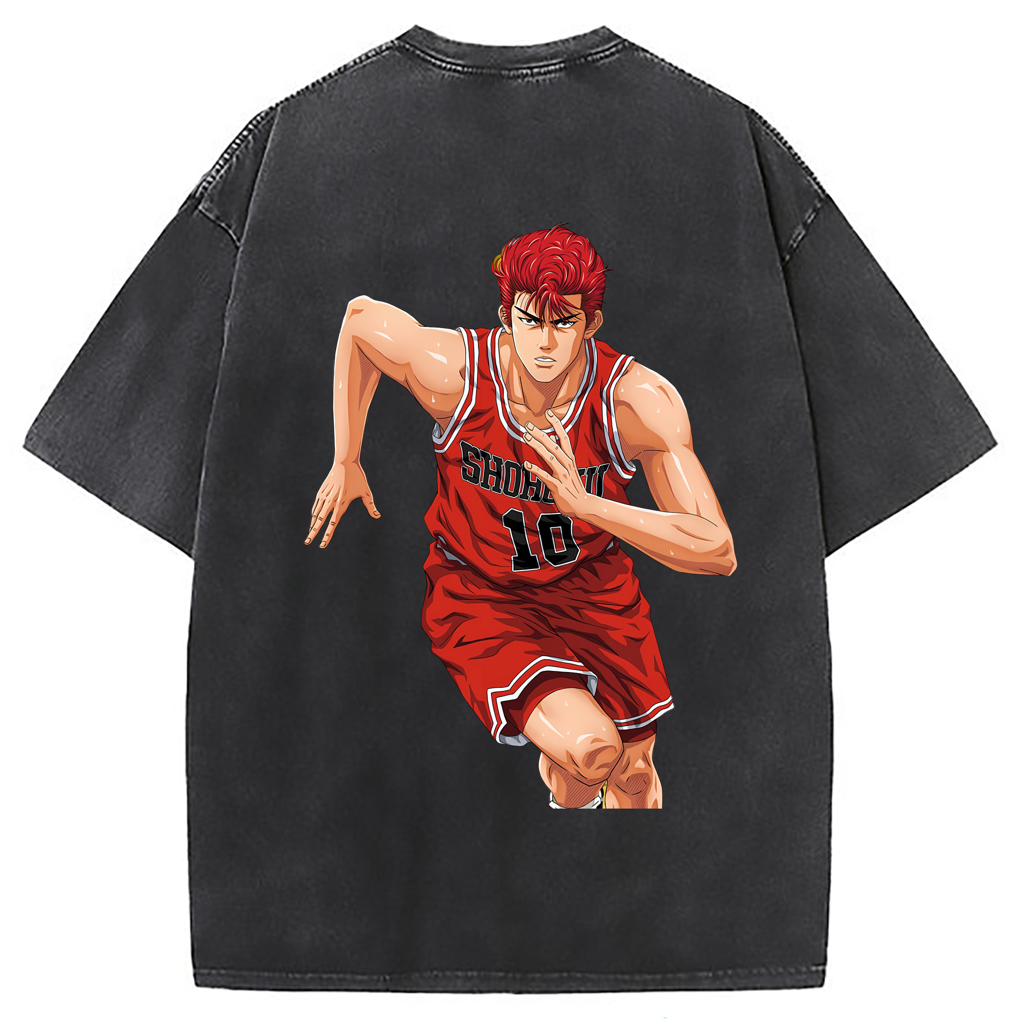 （画像用） SLAM DUNK／スラムダンク 綿100% ヴィンテージ風 半袖Tシャツ（背面プリント）