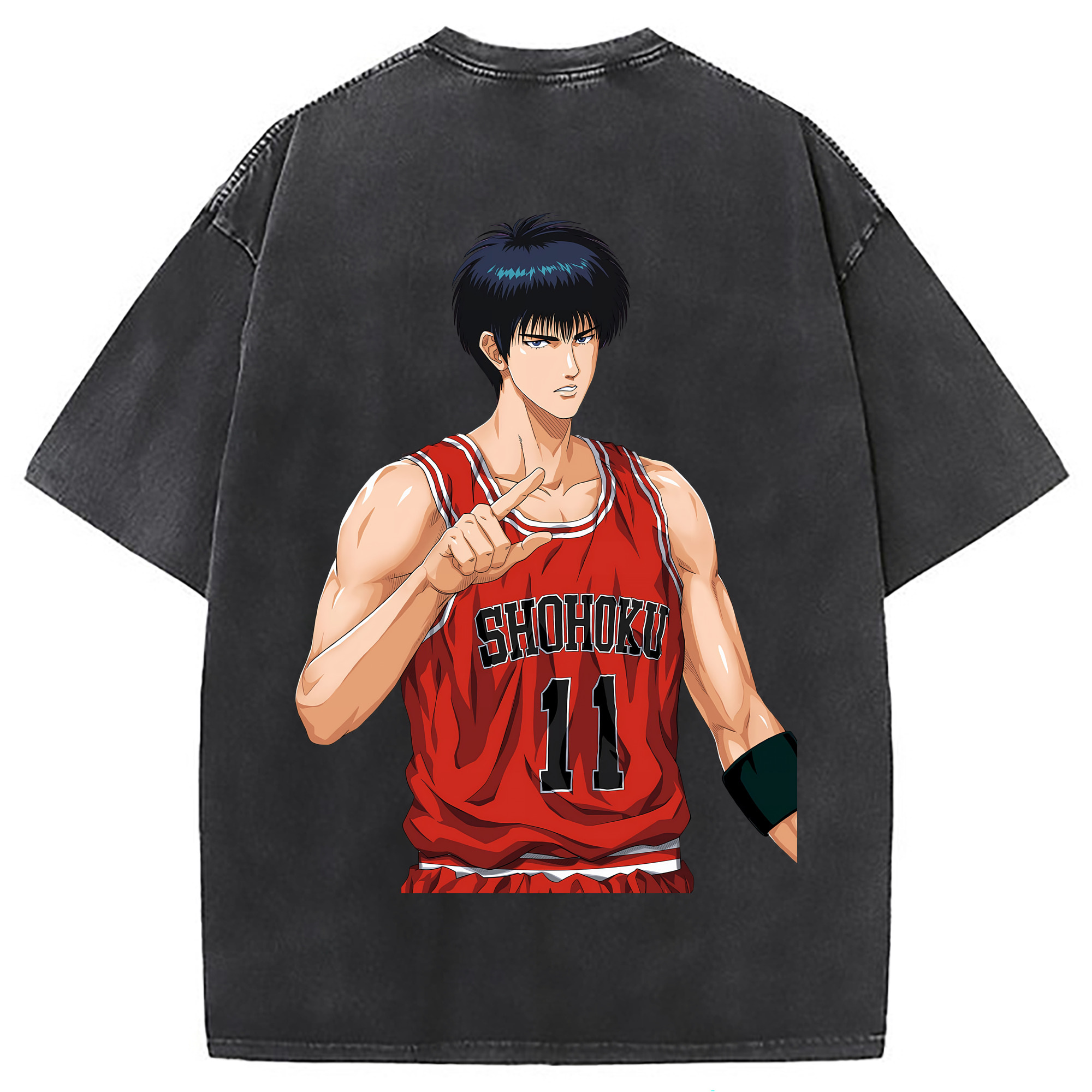 （画像用） SLAM DUNK／スラムダンク 綿100% ヴィンテージ風 半袖Tシャツ（背面プリント）