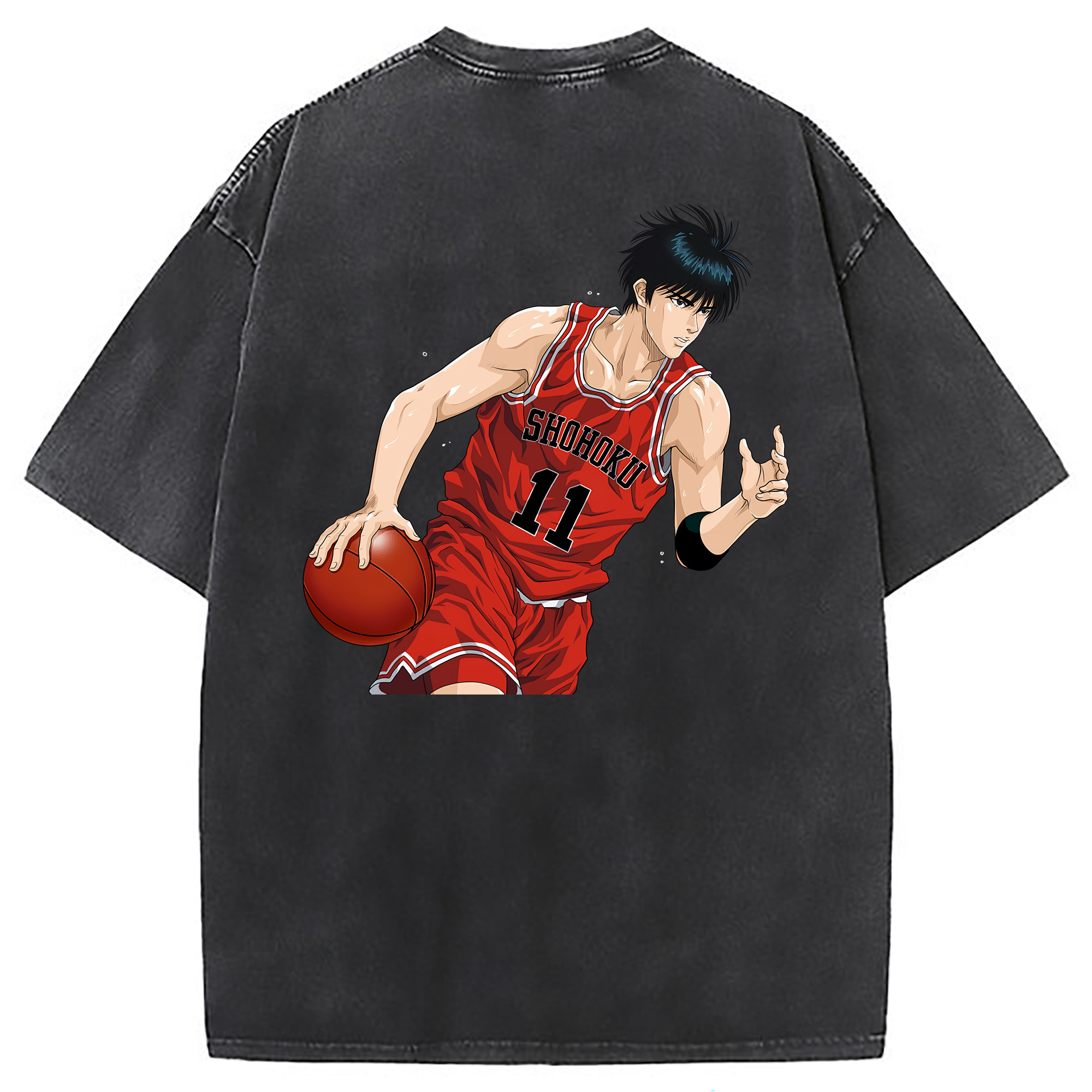 （画像用） SLAM DUNK／スラムダンク 綿100% ヴィンテージ風 半袖Tシャツ（背面プリント）