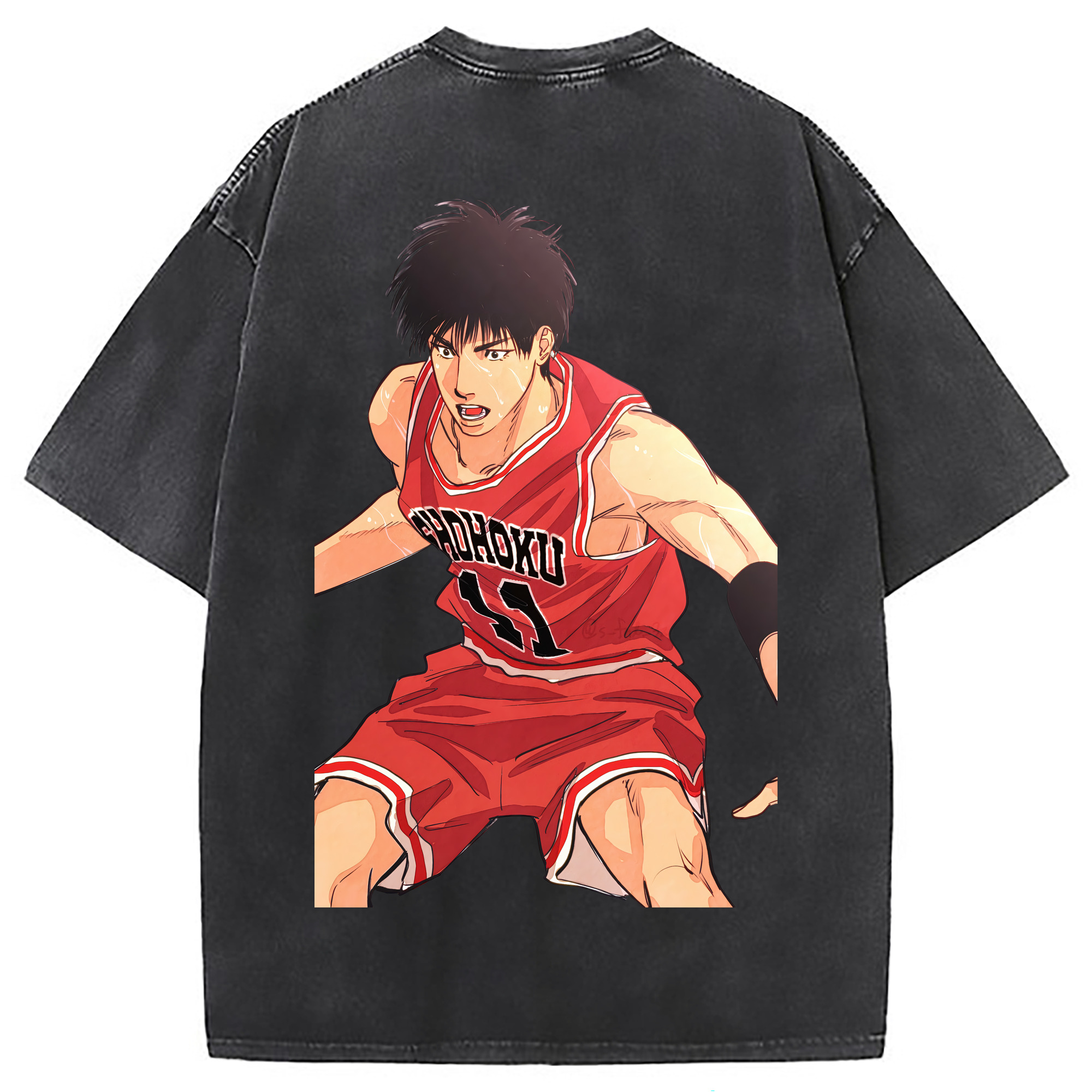（画像用） SLAM DUNK／スラムダンク 綿100% ヴィンテージ風 半袖Tシャツ（背面プリント）