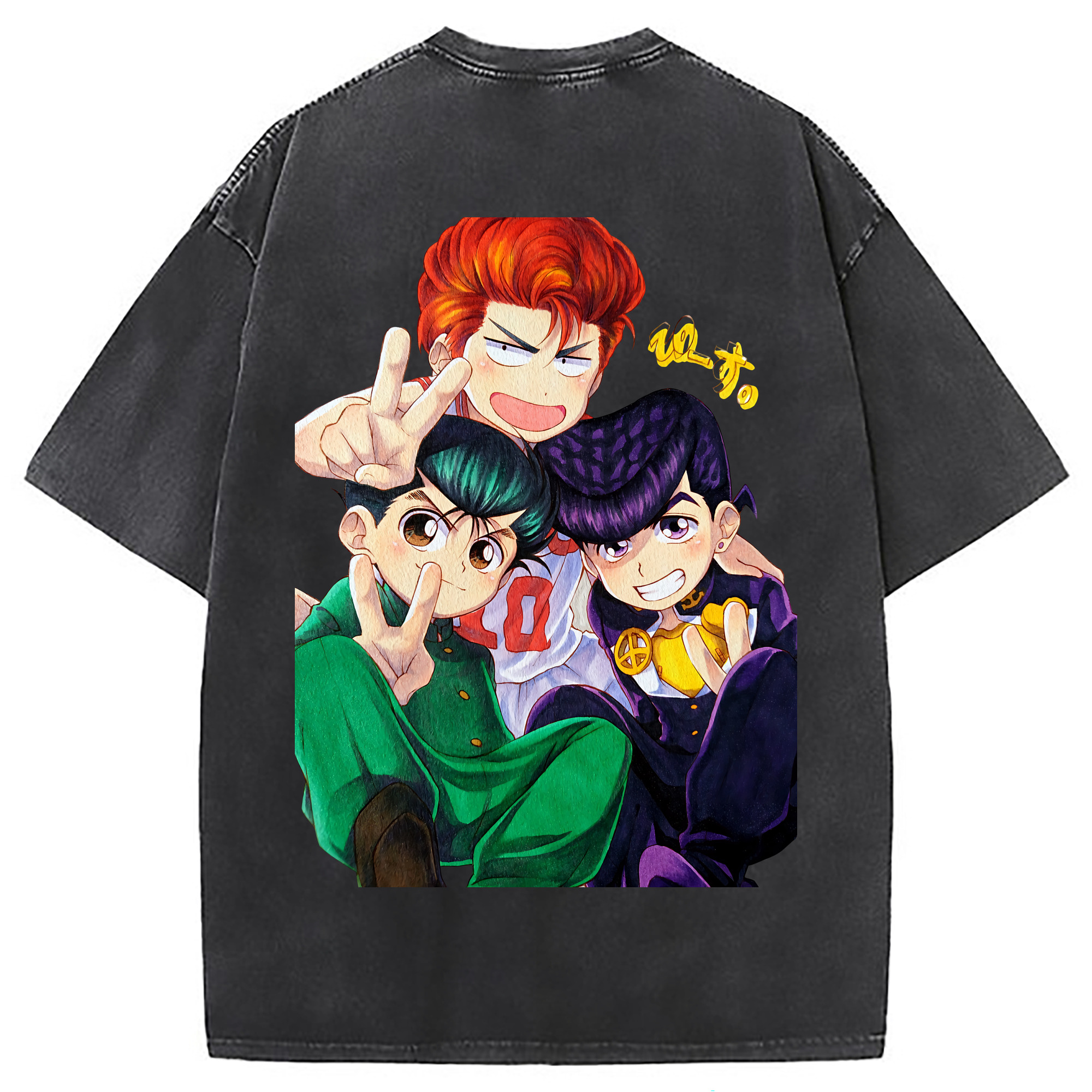 （画像用） SLAM DUNK／スラムダンク 綿100% ヴィンテージ風 半袖Tシャツ（背面プリント）