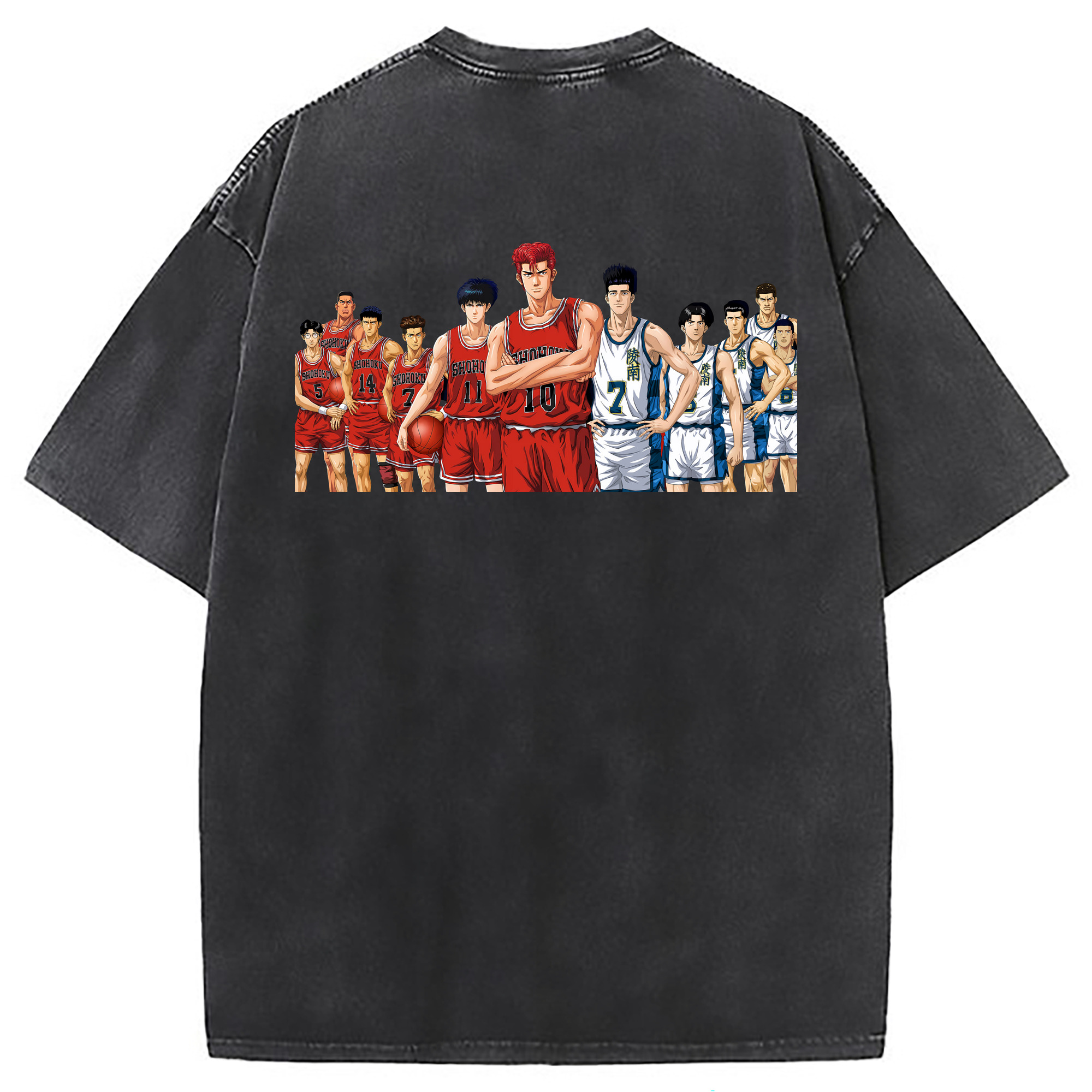 （画像用） SLAM DUNK／スラムダンク 綿100% ヴィンテージ風 半袖Tシャツ（背面プリント）