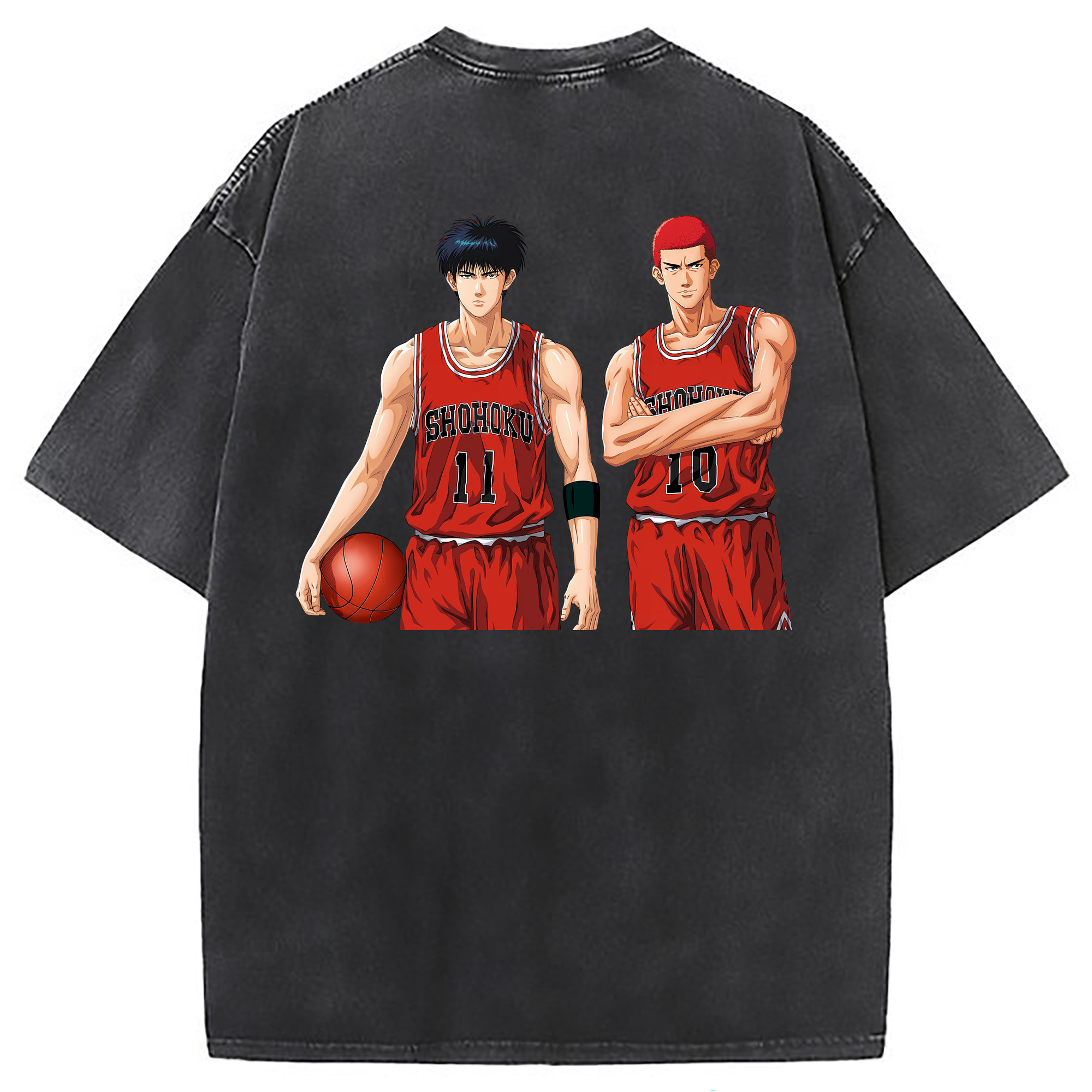 （画像用） SLAM DUNK／スラムダンク 綿100% ヴィンテージ風 半袖Tシャツ（背面プリント）