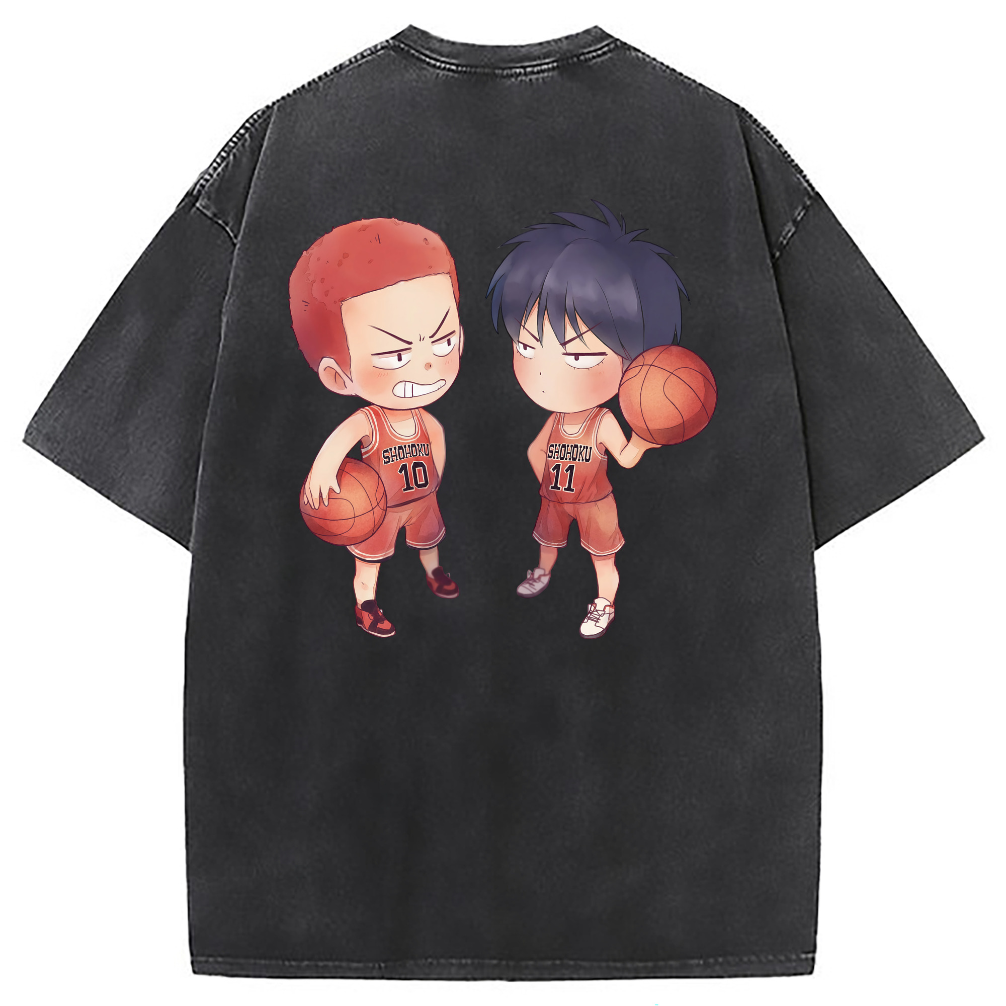 （画像用） SLAM DUNK／スラムダンク 綿100% ヴィンテージ風 半袖Tシャツ（背面プリント）