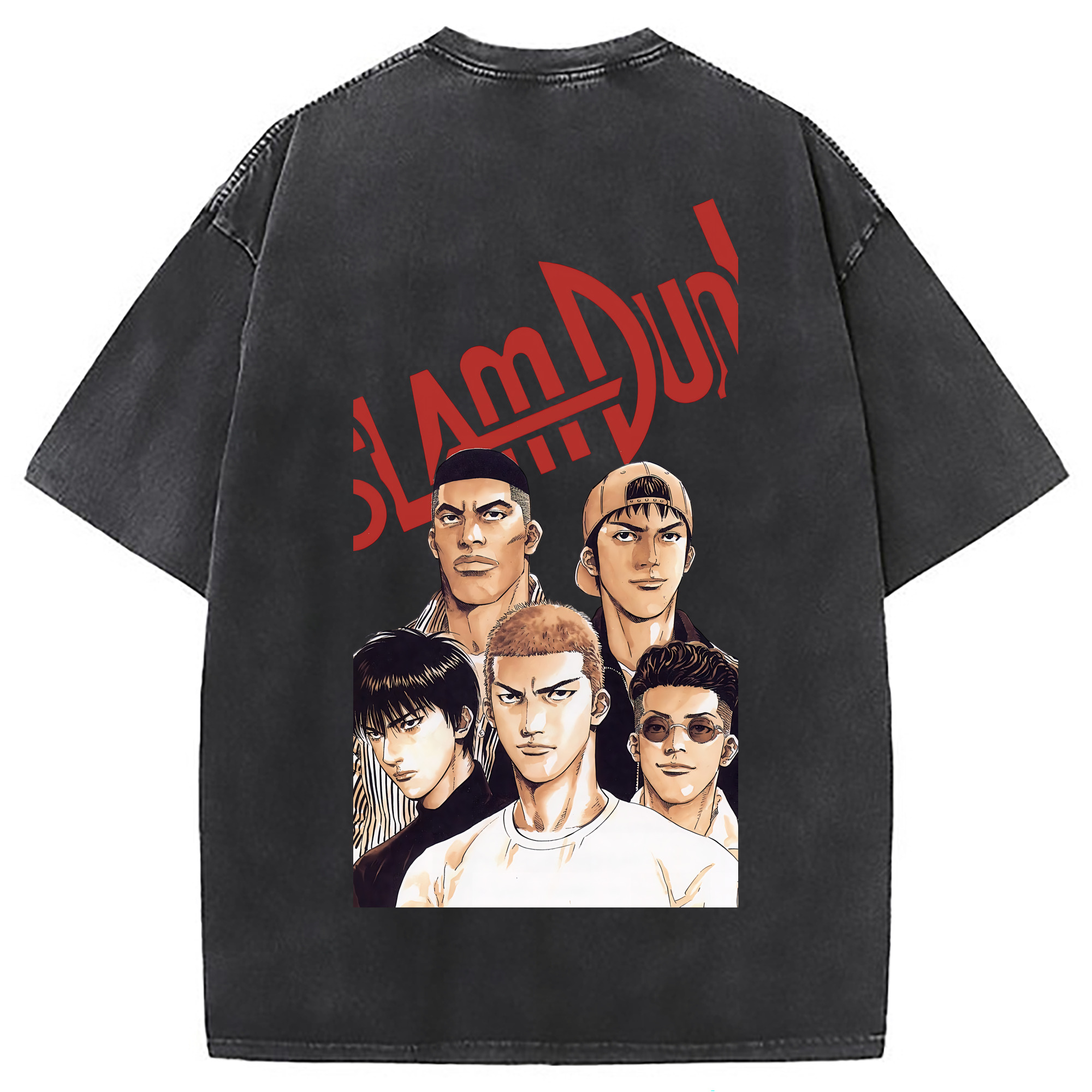 （画像用） SLAM DUNK／スラムダンク 綿100% ヴィンテージ風 半袖Tシャツ（背面プリント）