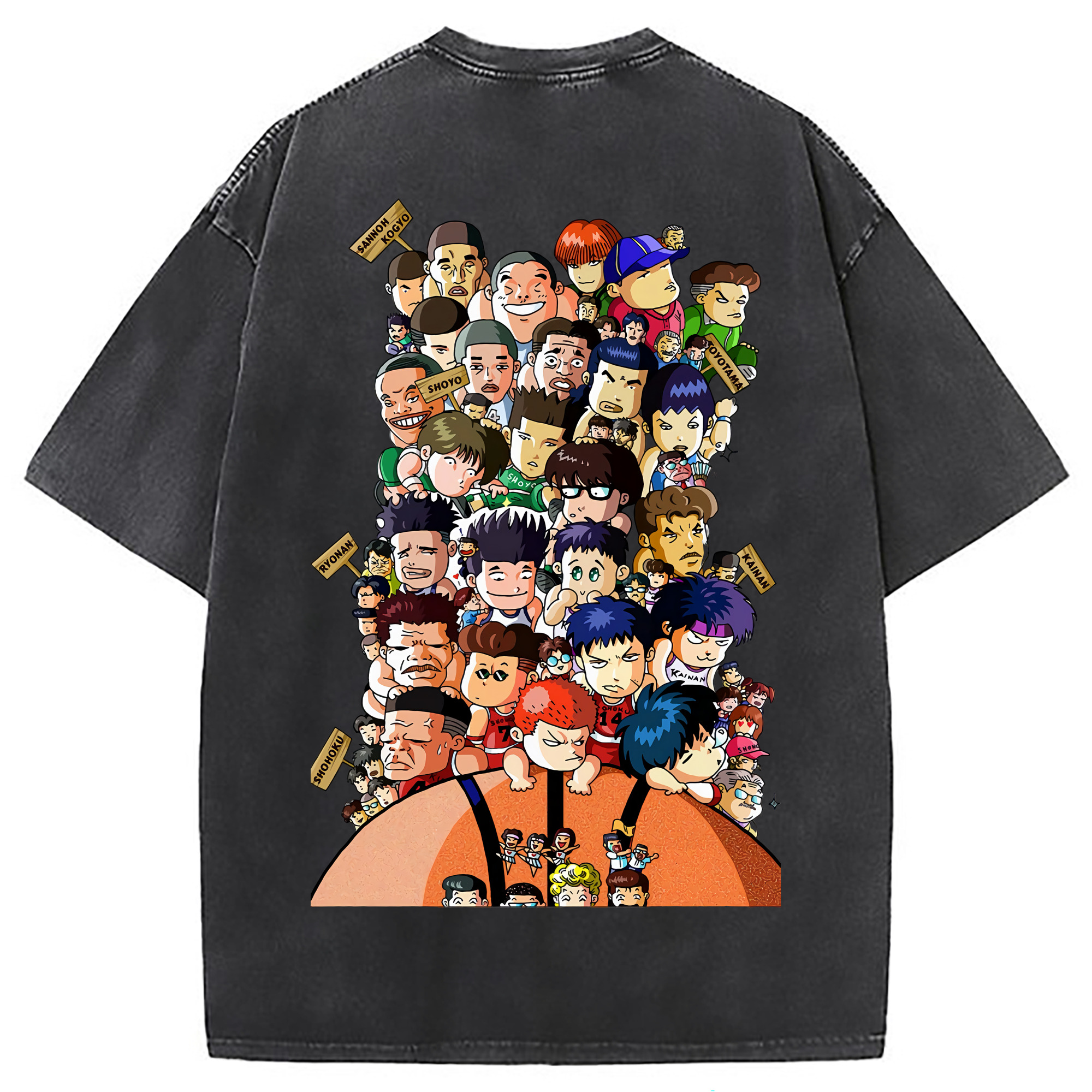 （画像用） SLAM DUNK／スラムダンク 綿100% ヴィンテージ風 半袖Tシャツ（背面プリント）