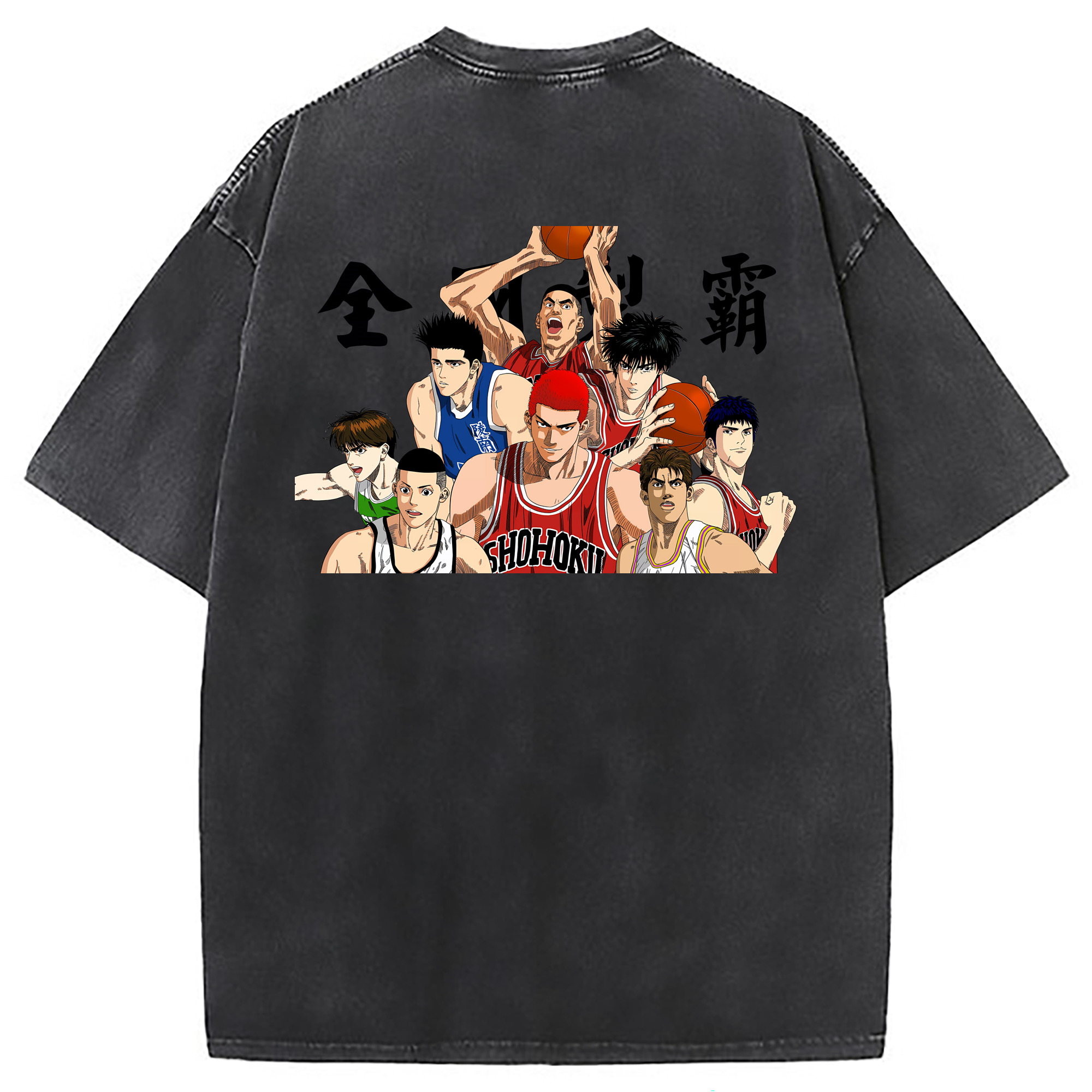 （画像用） SLAM DUNK／スラムダンク 綿100% ヴィンテージ風 半袖Tシャツ（背面プリント）