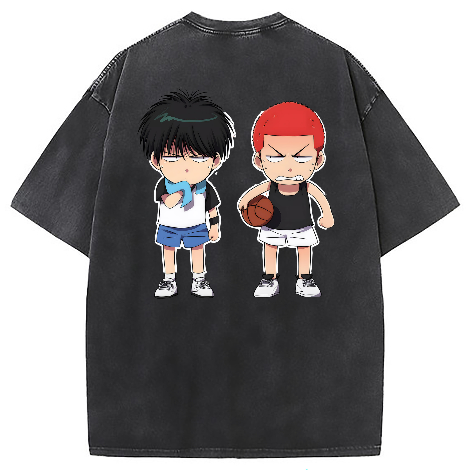 （画像用） SLAM DUNK／スラムダンク 綿100% ヴィンテージ風 半袖Tシャツ（背面プリント）