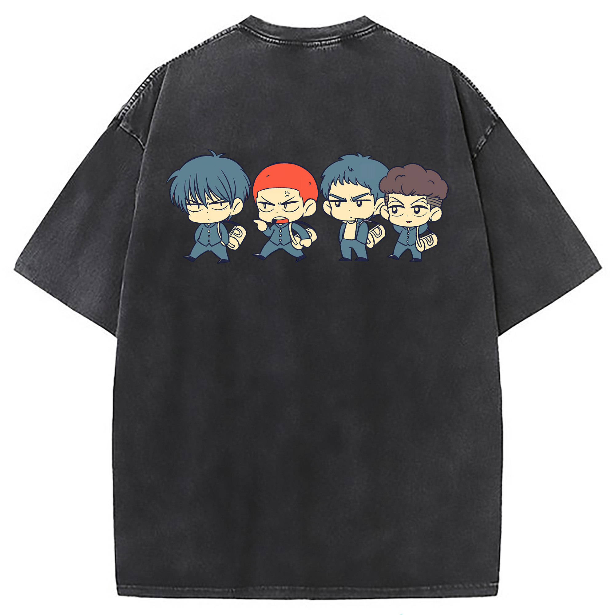 （画像用） SLAM DUNK／スラムダンク 綿100% ヴィンテージ風 半袖Tシャツ（背面プリント）