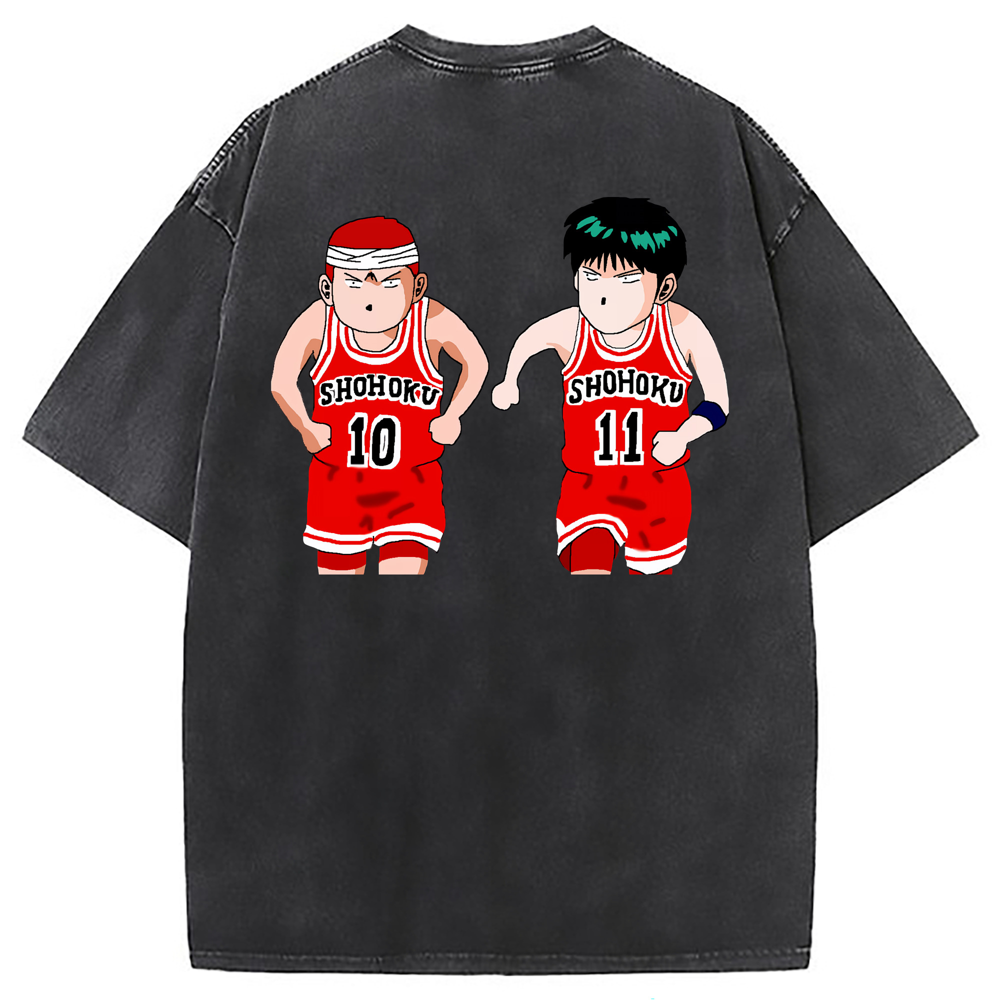 （画像用） SLAM DUNK／スラムダンク 綿100% ヴィンテージ風 半袖Tシャツ（背面プリント）