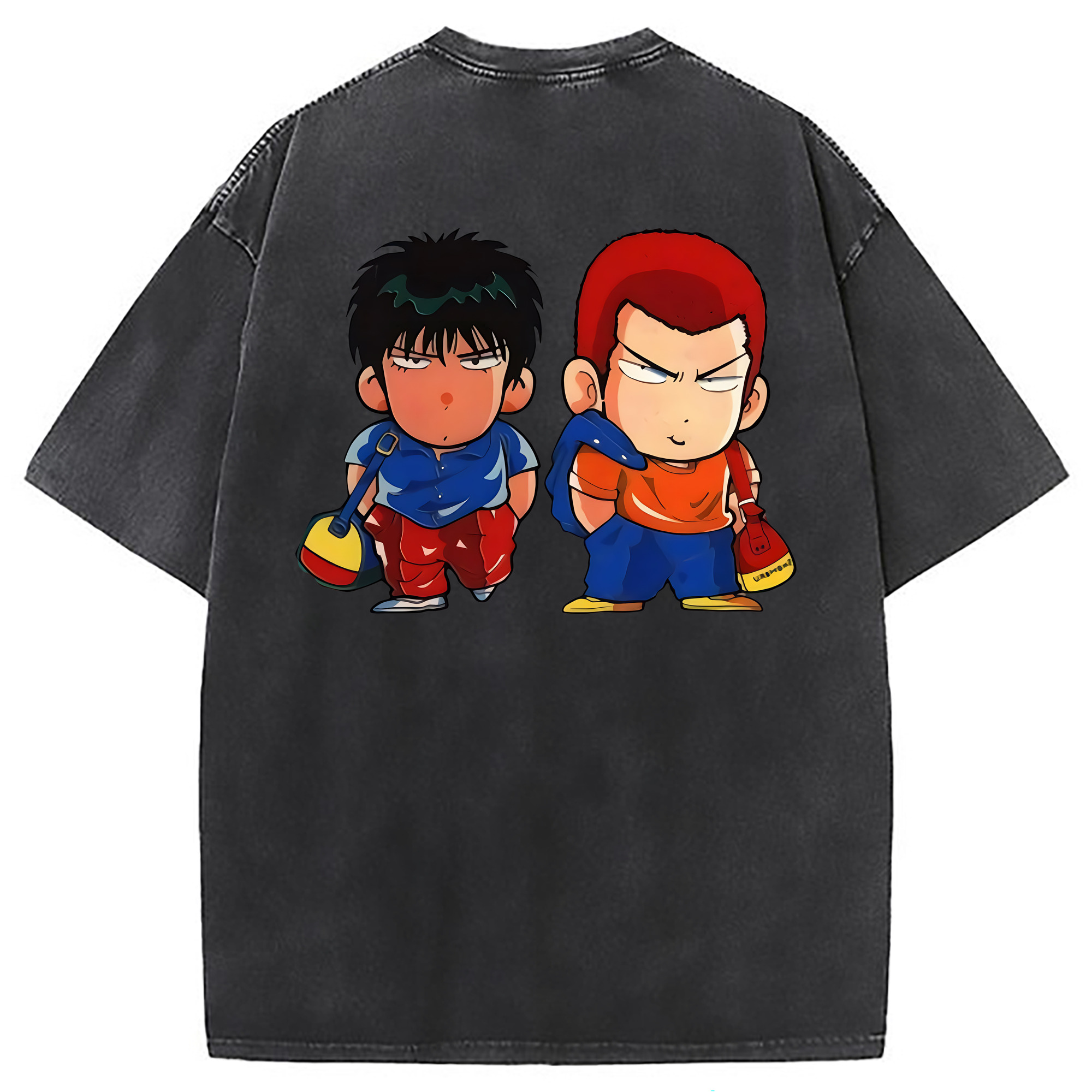 （画像用） SLAM DUNK／スラムダンク 綿100% ヴィンテージ風 半袖Tシャツ（背面プリント）