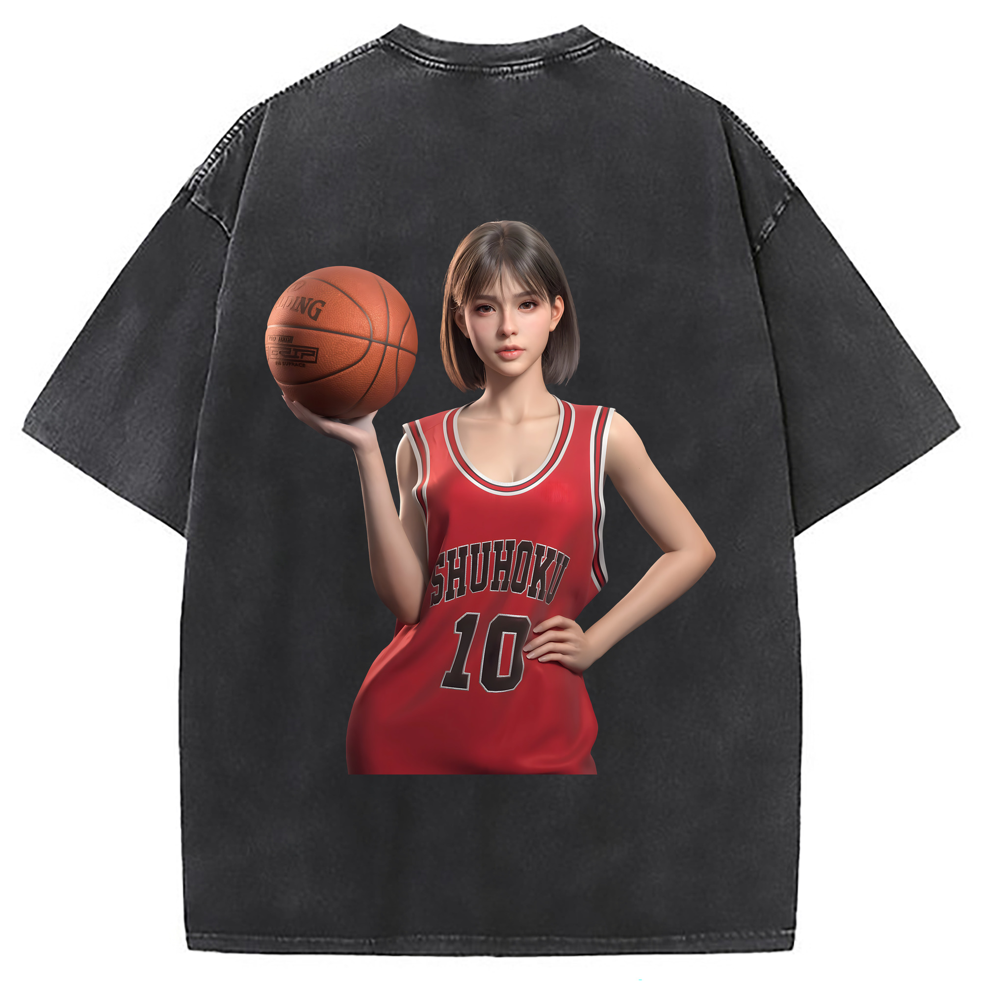 （画像用） SLAM DUNK／スラムダンク 綿100% ヴィンテージ風 半袖Tシャツ（背面プリント）