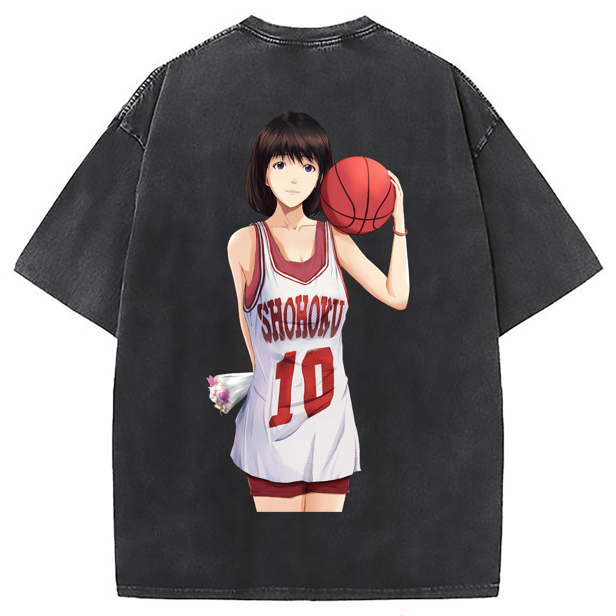 （画像用） SLAM DUNK／スラムダンク 綿100% ヴィンテージ風 半袖Tシャツ（背面プリント）