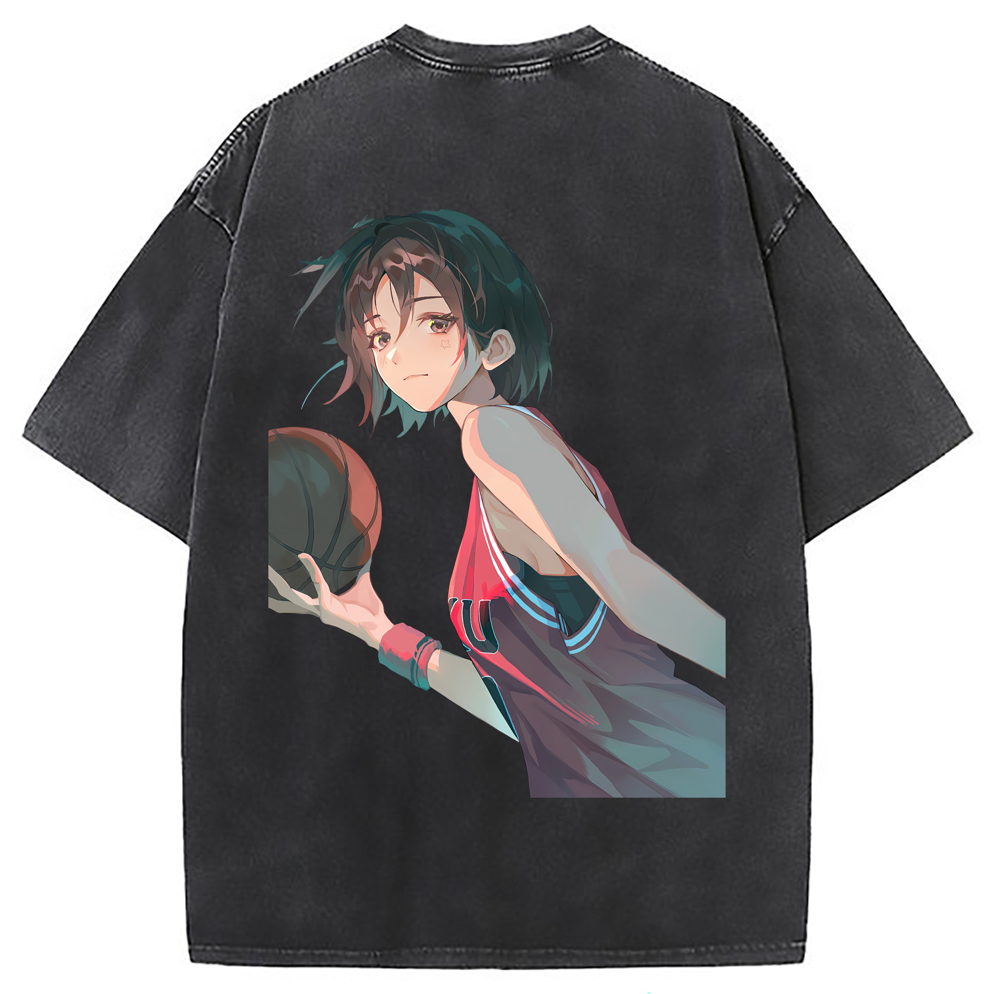 （画像用） SLAM DUNK／スラムダンク 綿100% ヴィンテージ風 半袖Tシャツ（背面プリント）