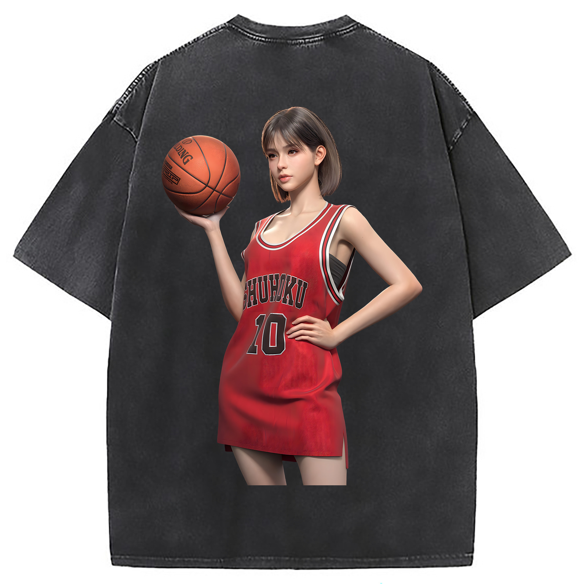 （画像用） SLAM DUNK／スラムダンク 綿100% ヴィンテージ風 半袖Tシャツ（背面プリント）