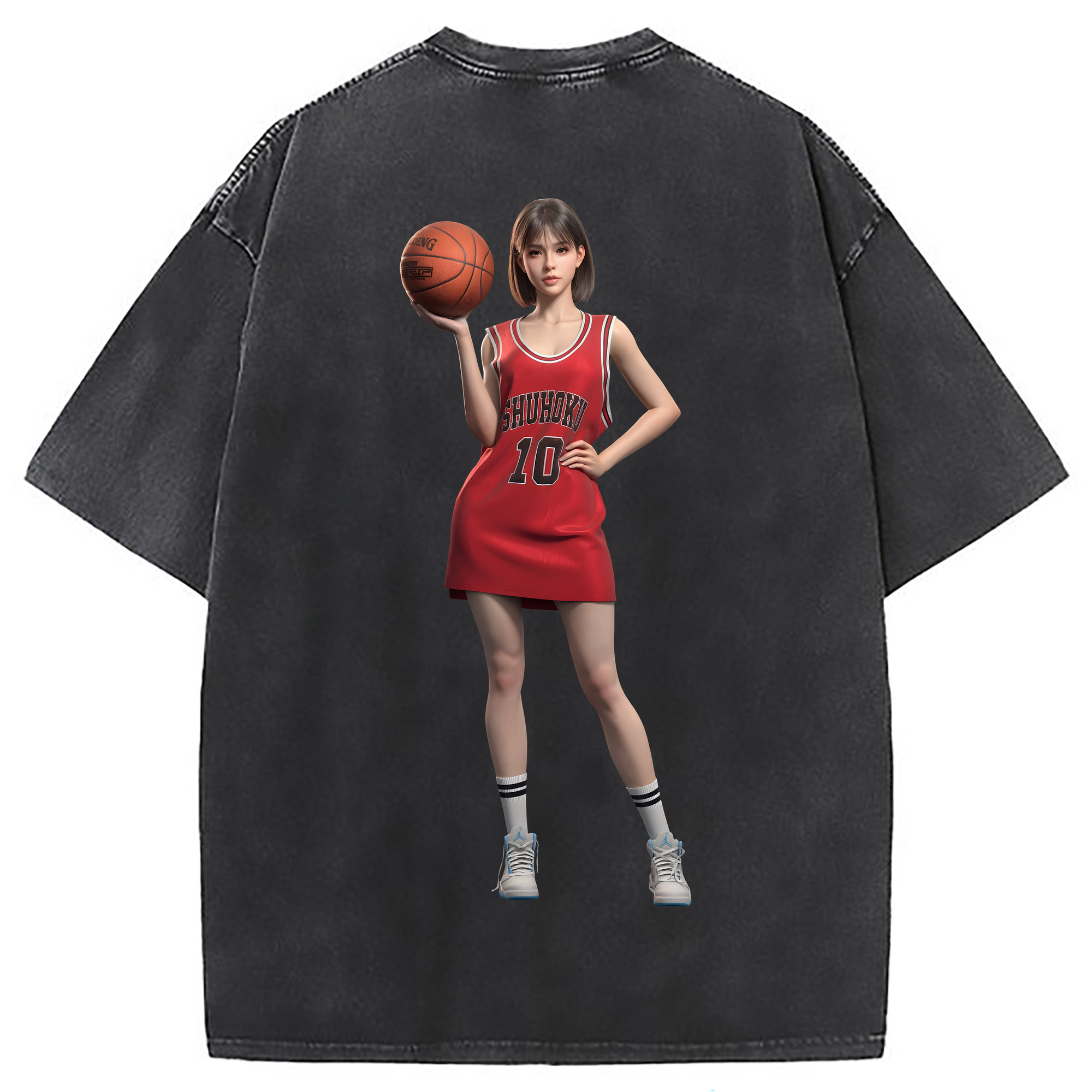 （画像用） SLAM DUNK／スラムダンク 綿100% ヴィンテージ風 半袖Tシャツ（背面プリント）